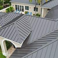 24ga 1.5" Mechanical Seam Dark Bronze by Total Roofing System The Metal Roof Experts