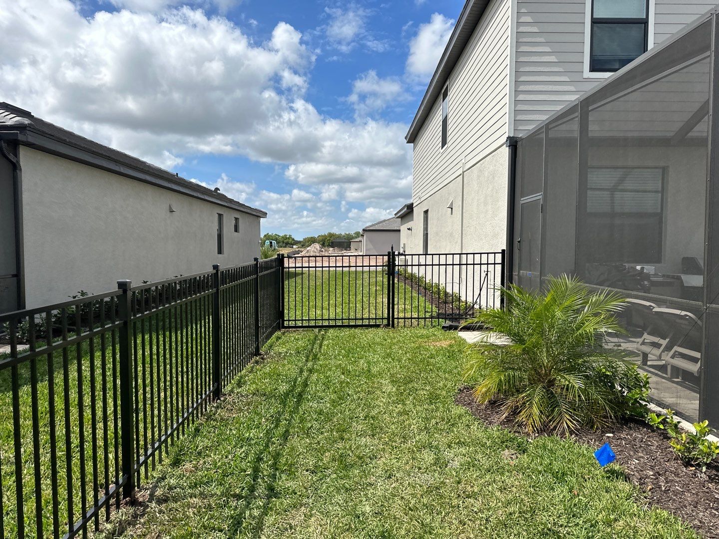 Aluminum Fence Installation using Black 3 Rail Aluminum Fence by Asap fence and gates, LLC