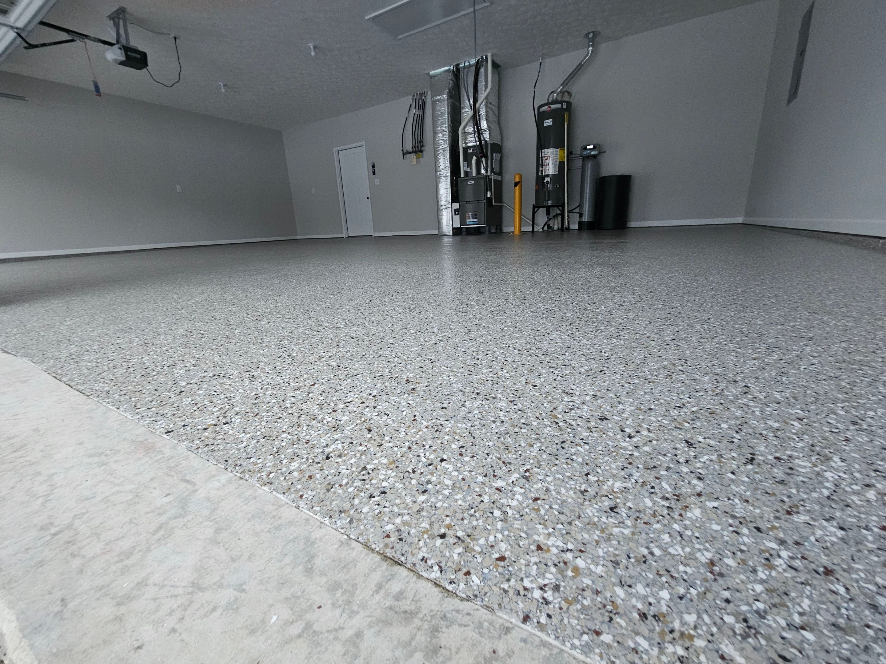 Creekbed Garage Floor Coating by Level 10 Coatings