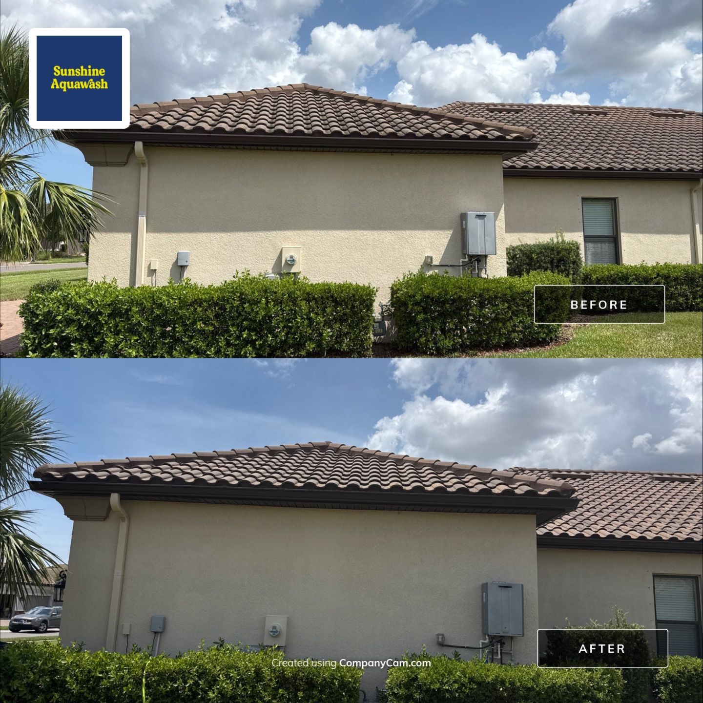 Concrete Tile Roof, Paver Driveway & Lanai Cleaning – Artisan Lakes Esplanade, Palmetto, FL by Sunshine AquaWash