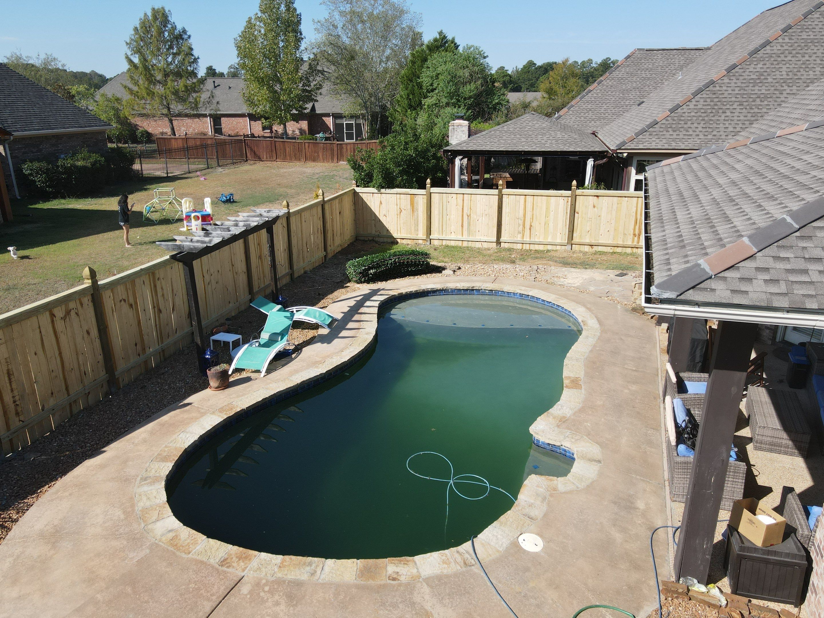 6ft Treated Pine Good Neighbor Fence 6x6 French Gothic Posts by Roberson Construction LLC