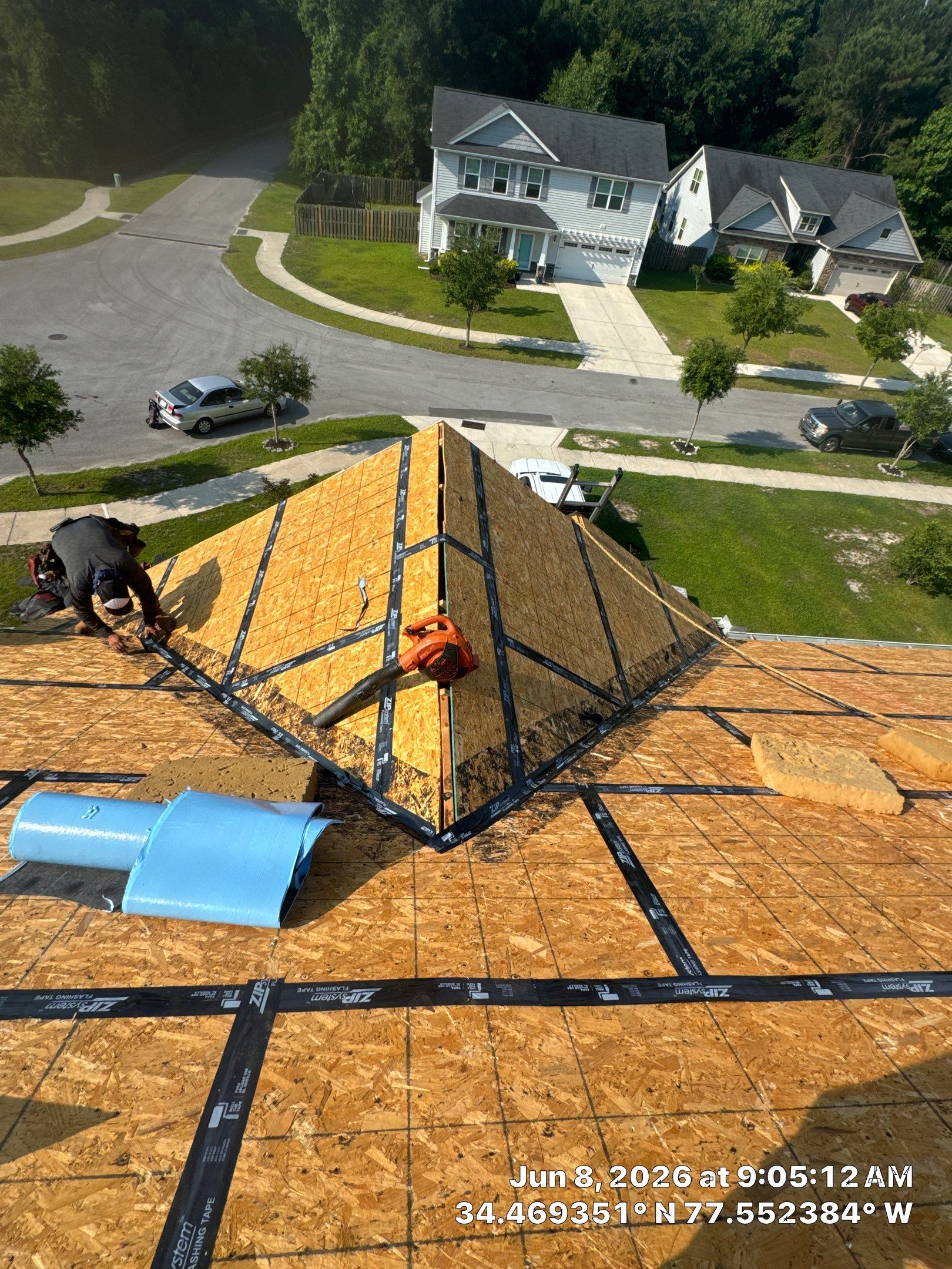 Complete Residential Roof Replacement Featuring CertainTeed Shingles in Hampstead by North Carolina Roofs
