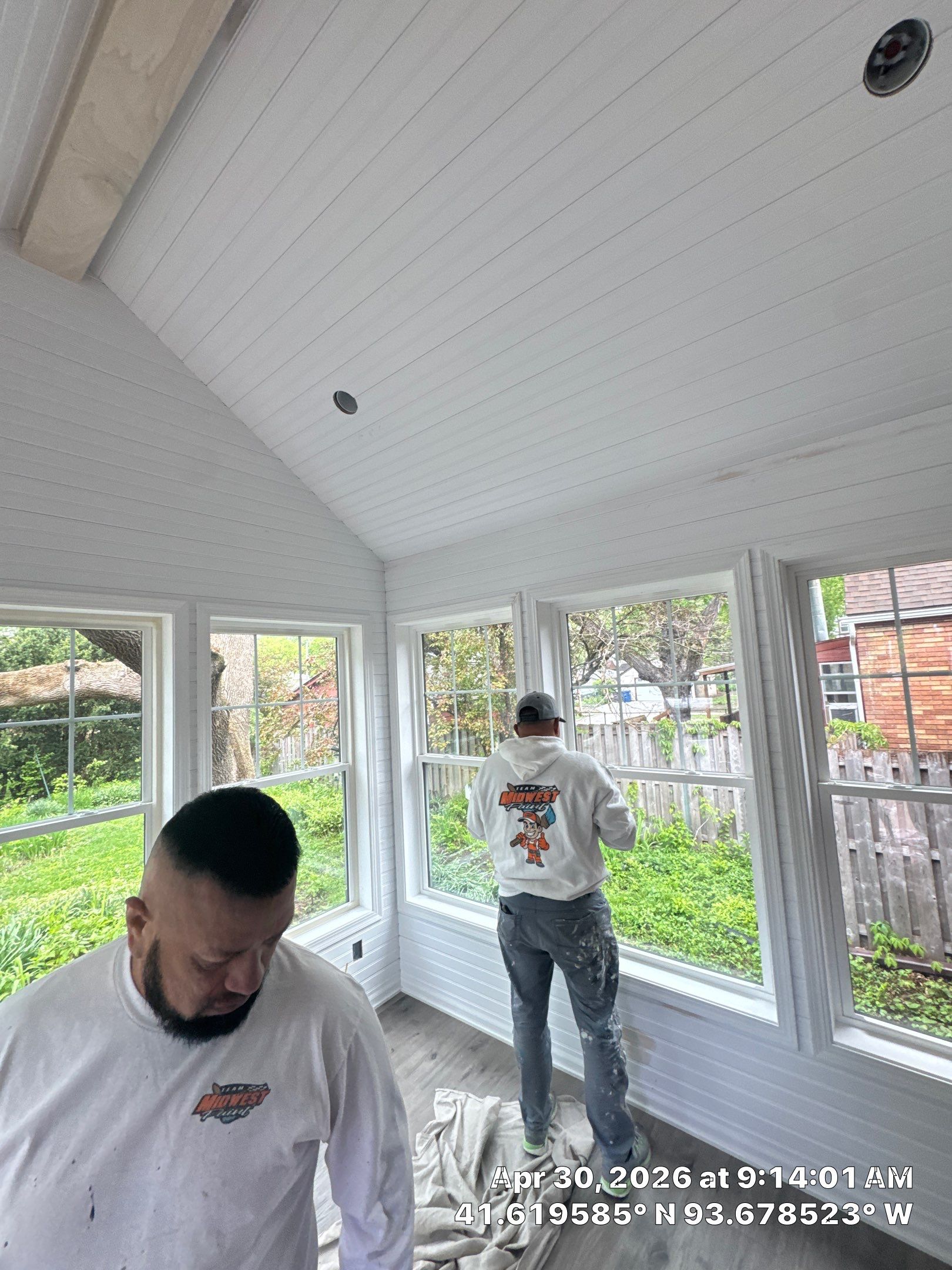 New 4 season room interior & exterior painting by Midwest Paint LLC