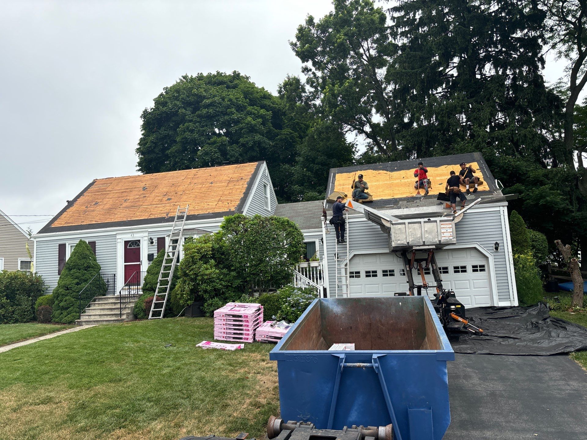 Residential Roofing Installation using Owens Corning TruDefinition Duration AR - Estate Gray by A Plus Exterior