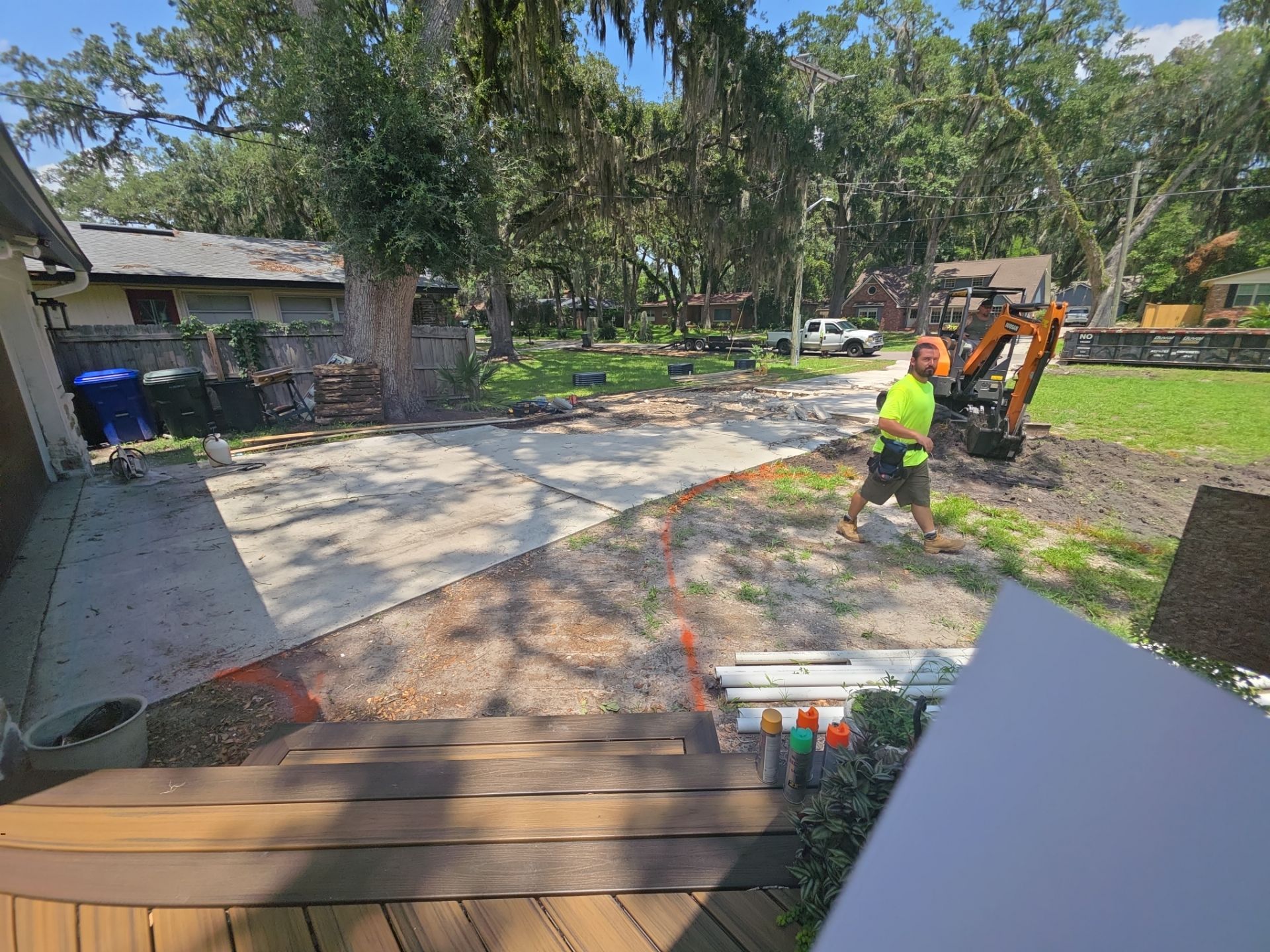 Concrete Driveway Replacement and Expansion in Orange Park by Burlington Concrete & Asphalt Inc