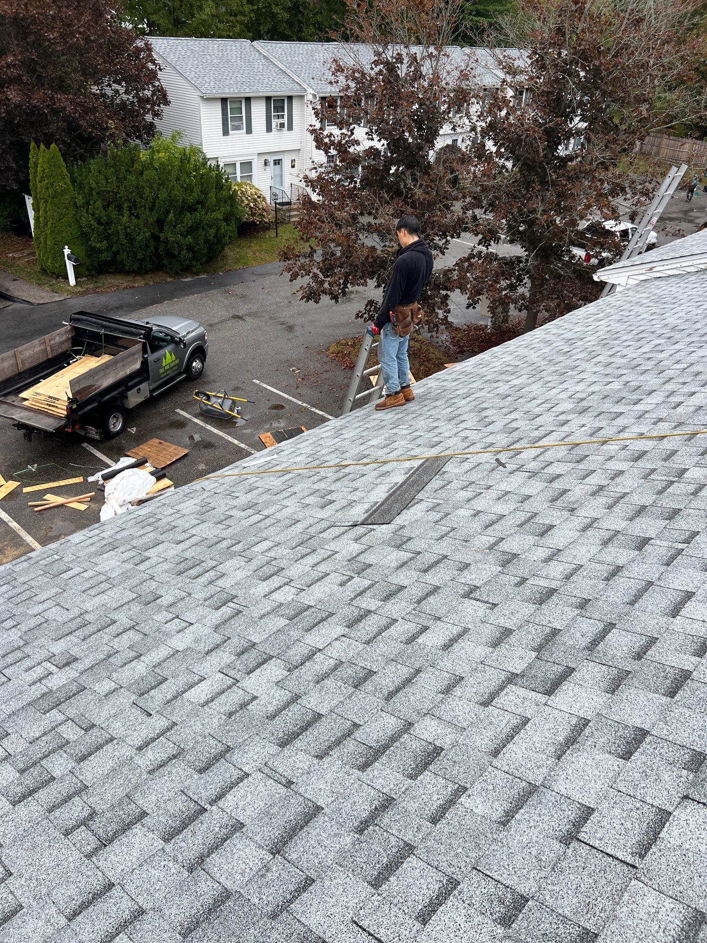 Multi-Unit Townhouse Asphalt Roofing Replacement in Saco by Tall pine roofing