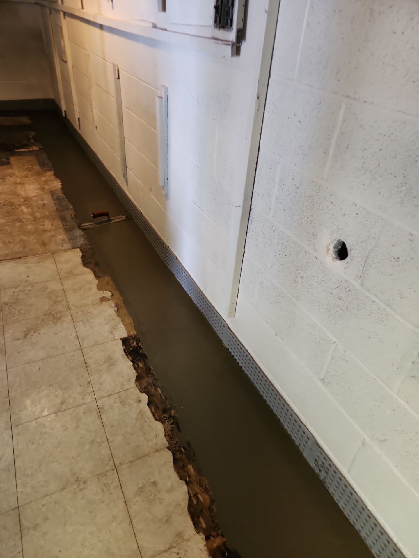 Interior French Drain & Mold Remediation Project in Manville, New Jersey by Pure Service Pro, LLC 