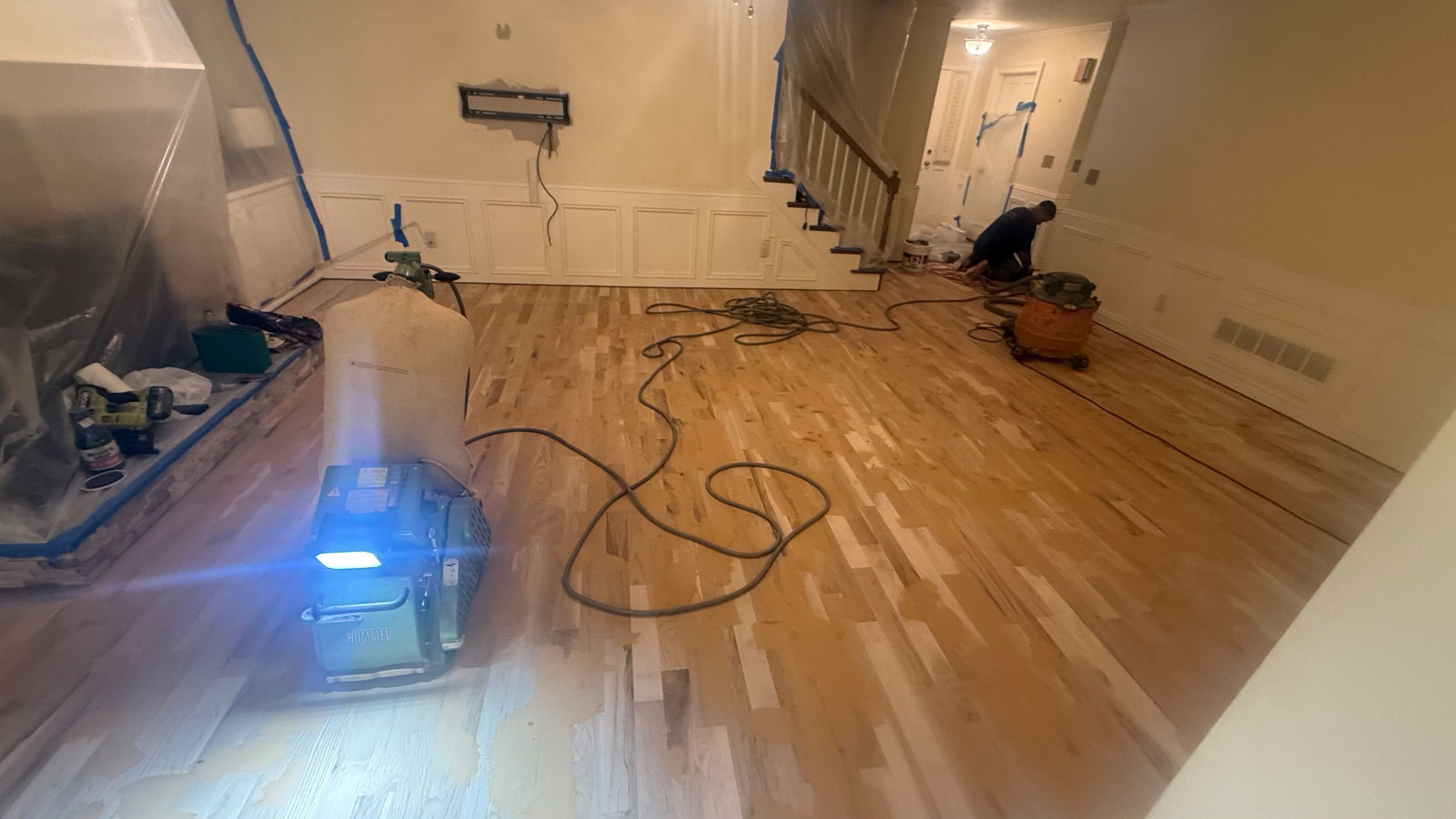 Natural Oak Hardwood Flooring Installation and site on finish Throughout Roswell Home by Flooring Xpress CO 