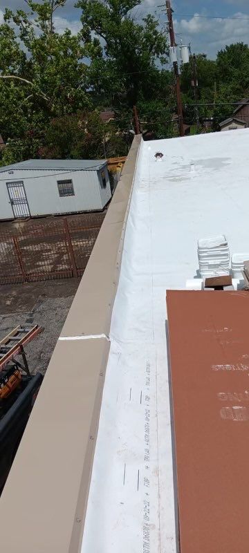 Commercial Roofing Installation using TPO by Core Four Roofing