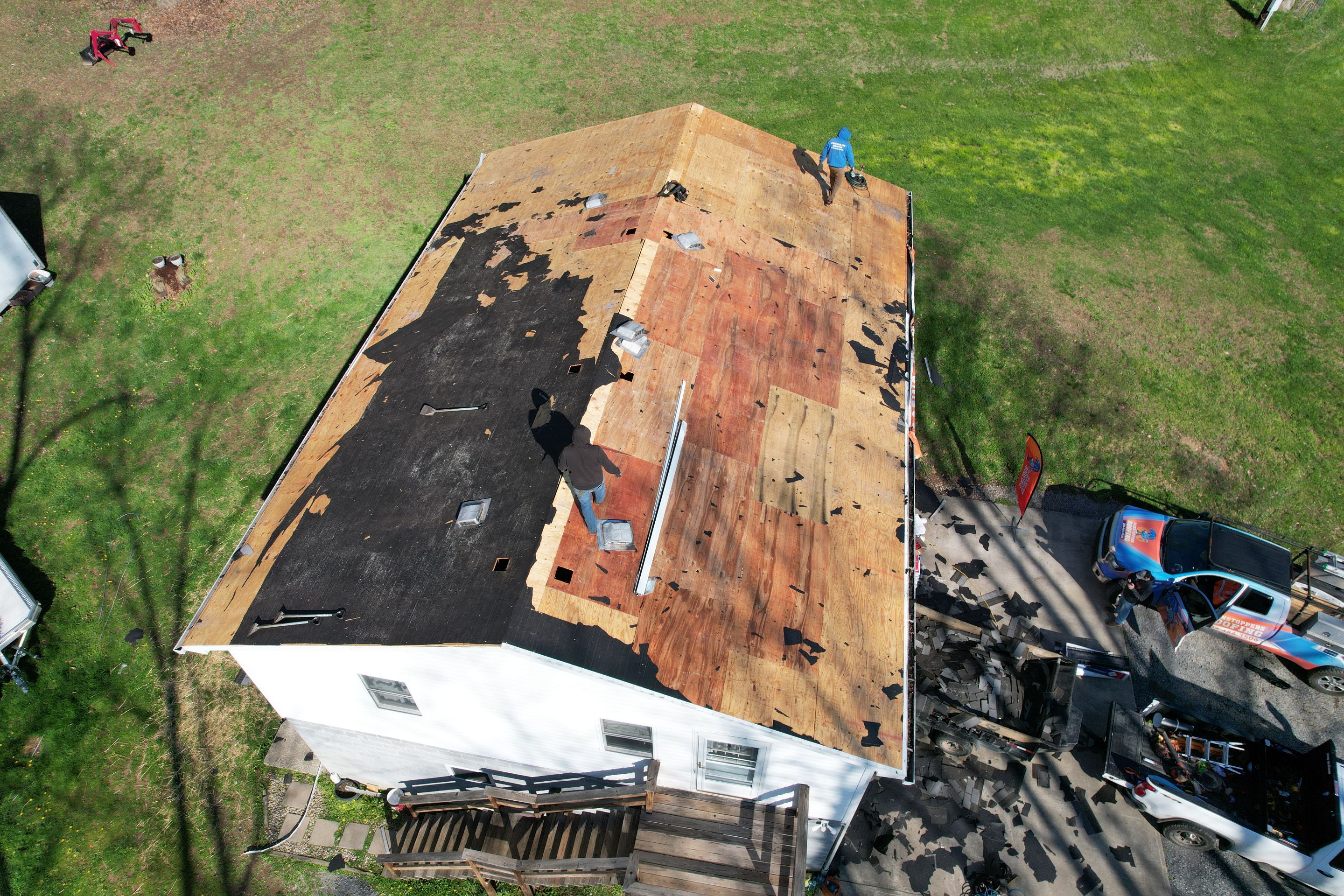 Residential Roofing Installation using GAF Timberline HDZ Nantucket Morning by Rainstoppers Roofing