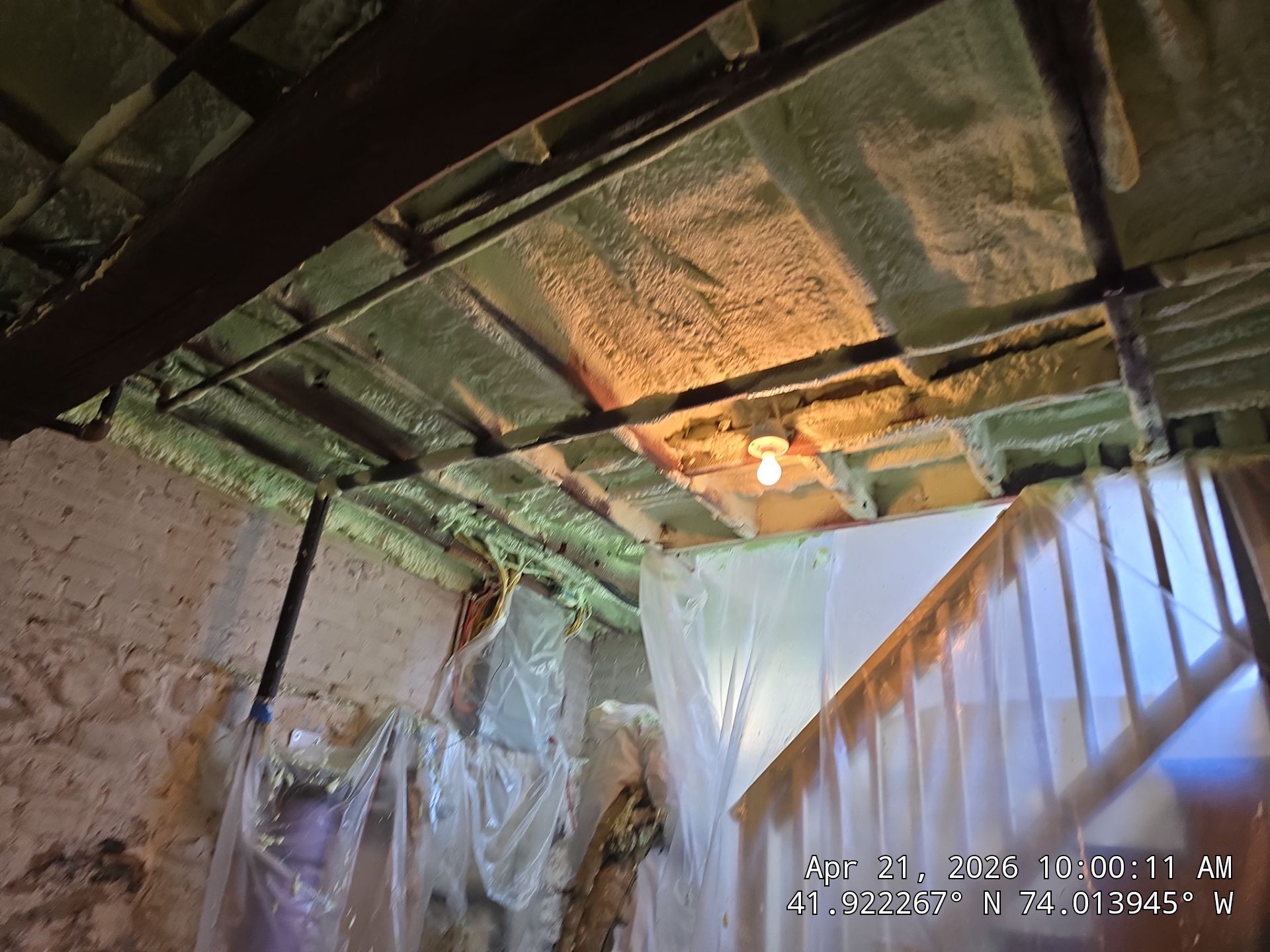 Attic Insulation using open cell spray foam by NYS Foam & Energy