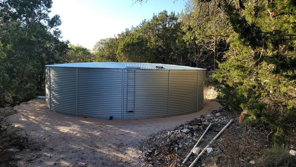 Out of site, out of mind!  40K gallons by Hill Country Rain Water