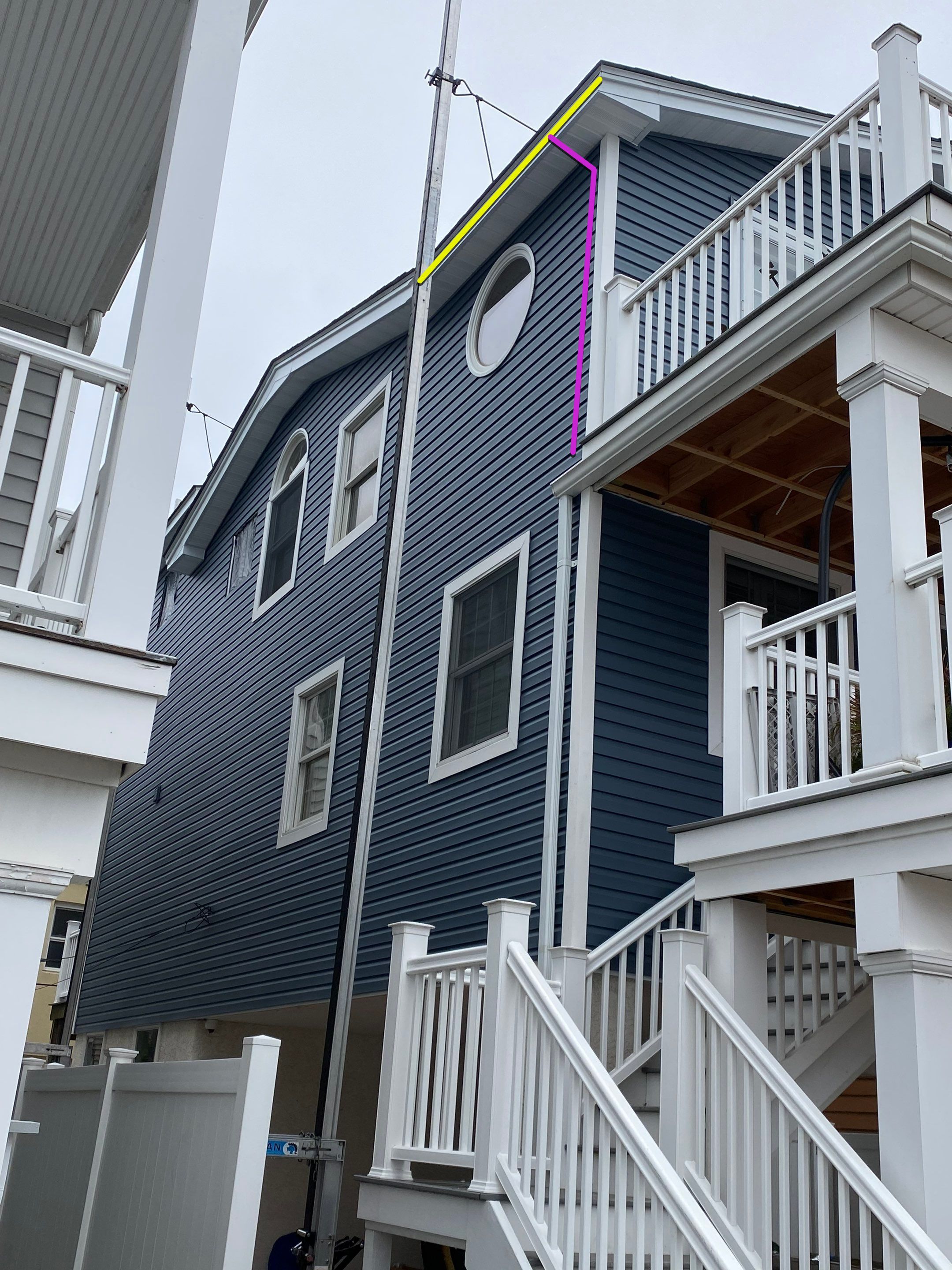 House lift in the westend of Long Beach.  by Above All Gutters 