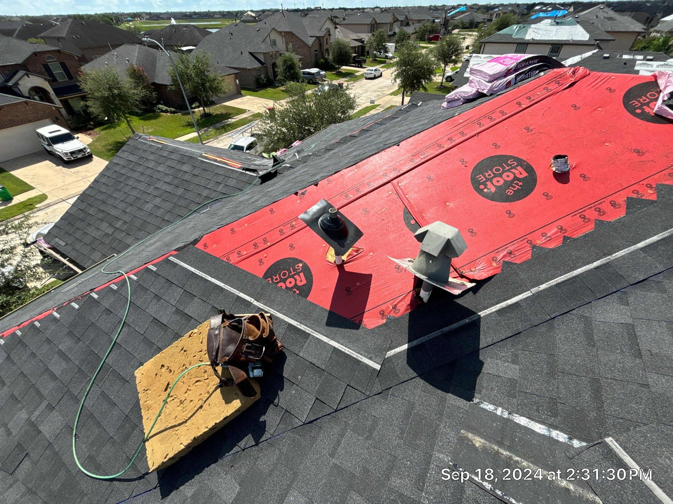 Houston Reroof Project Post Hurricane Beryl by Berry Good Roofing