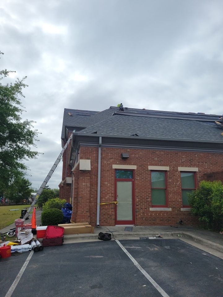 Commercial Roofing Installation using High Grade Asphalt Shingles by Carolina Trophy Roofs