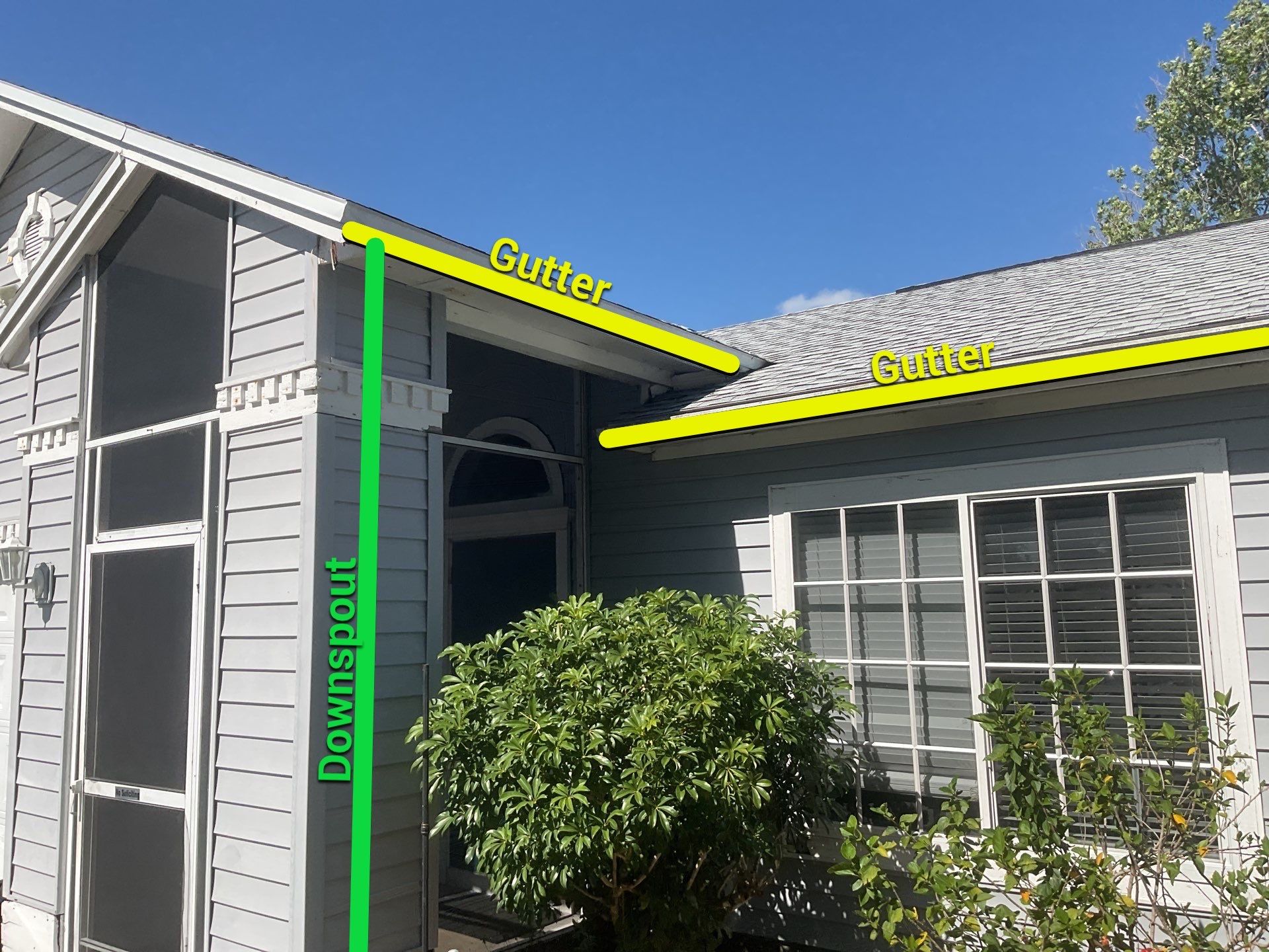 Aluminum Seamless Gutters using Splash Guard in Cape Coral FL by Gutter Professors