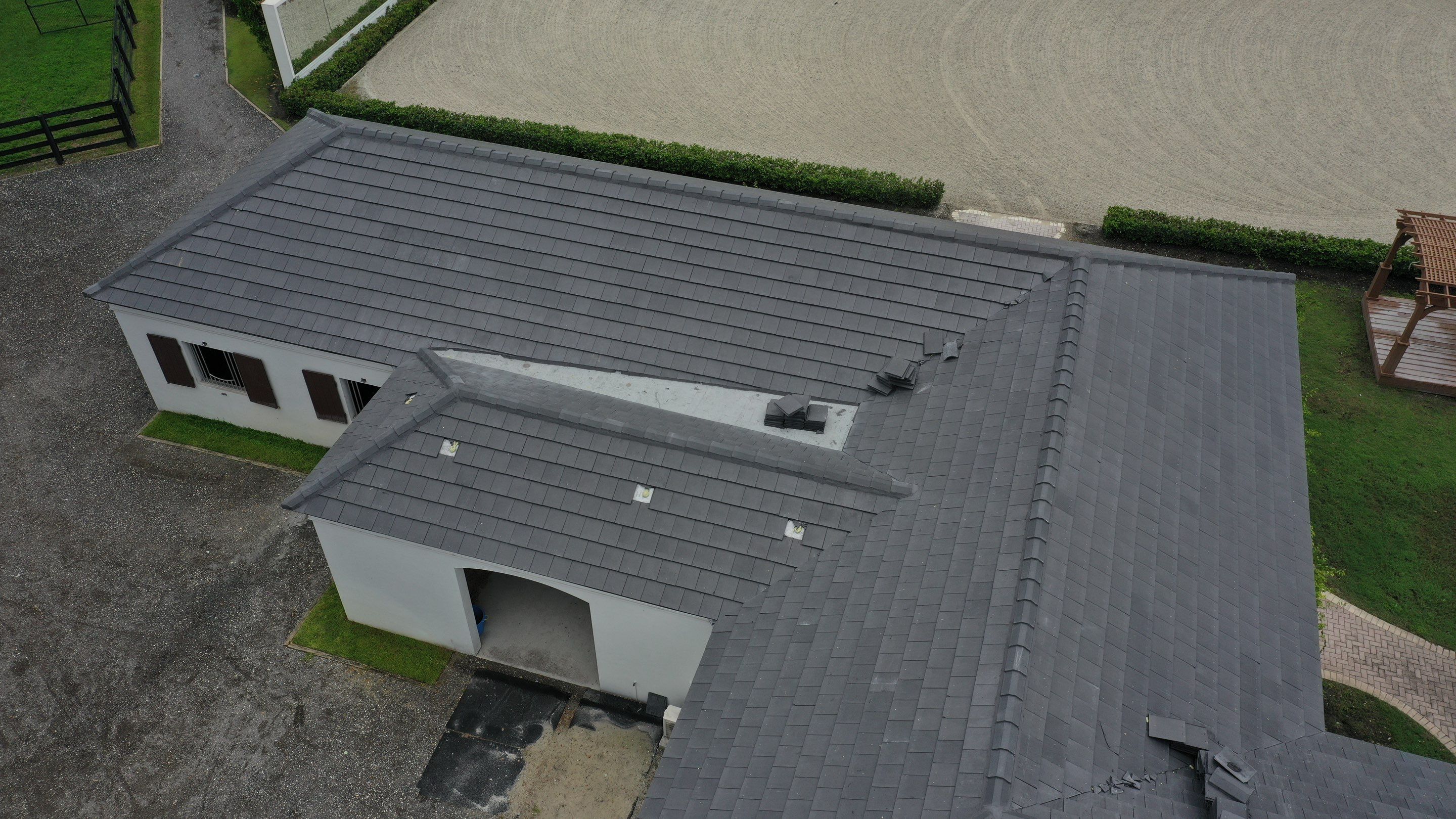 3612 Aiken Ct. Wellington FL - Westlake Newpoint Saxony 900 Slate - Charcoal Grey by Total Roofing System The Metal Roof Experts