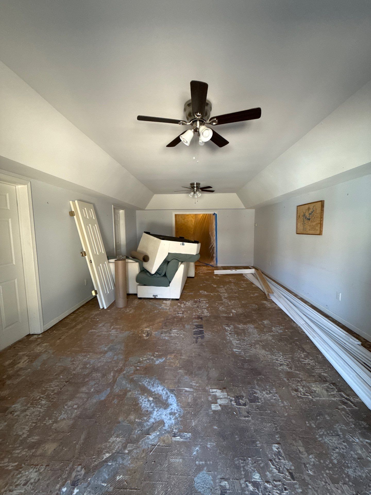 Full Basement Remodeling with Custom Flooring and Tray Ceilings in Marietta by Swift Home Renovations
