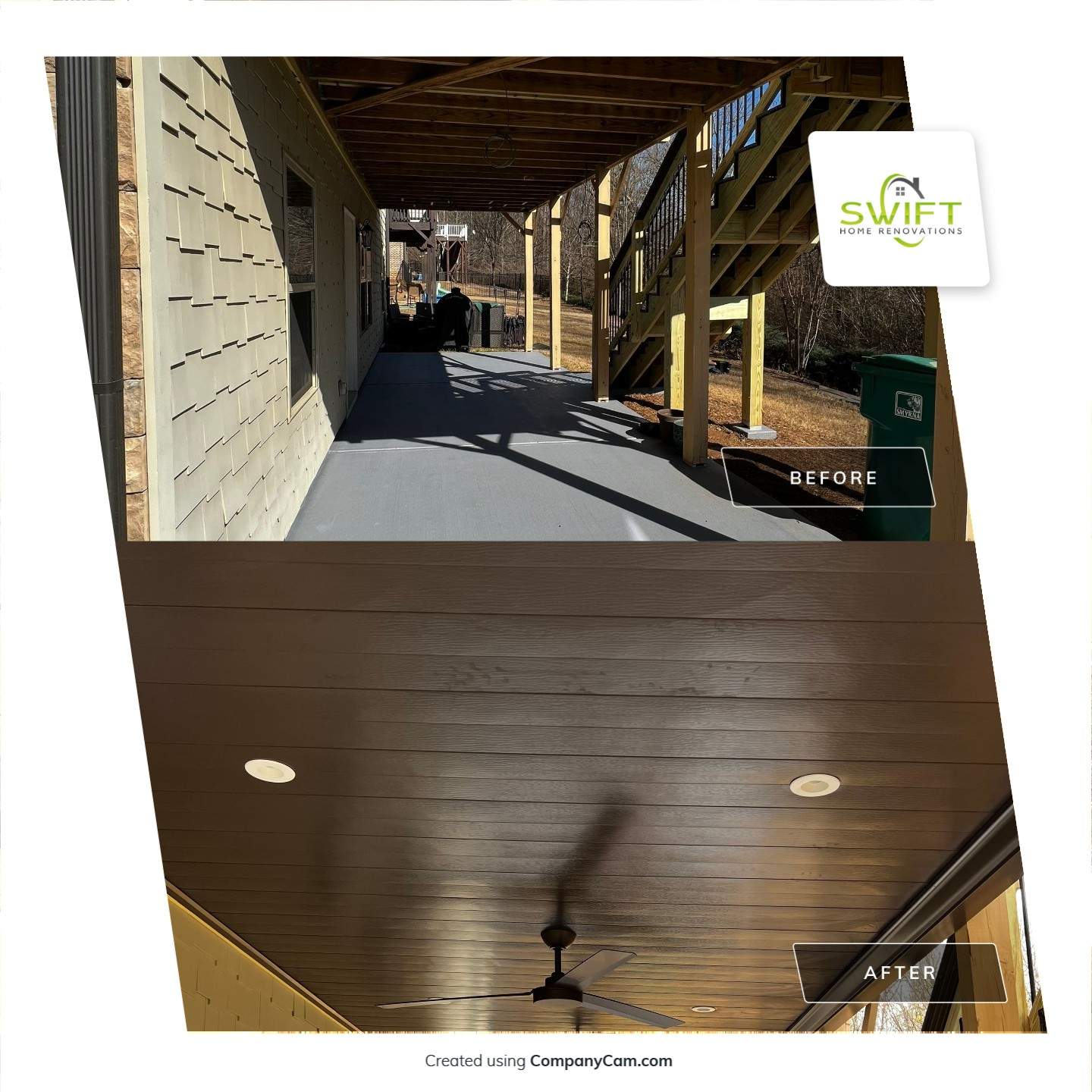 Composite Deck and Underdeck Porch Installation in Smyrna by Swift Home Renovations
