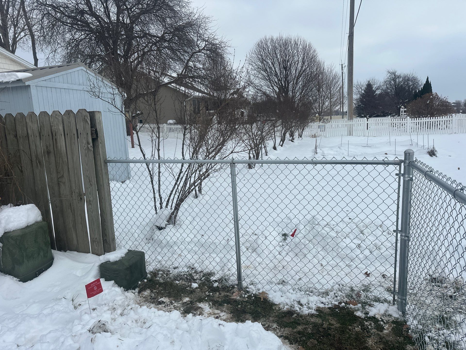 Galvanized Chain Link Fence Installation in Cedar Falls IA by Perfect Picket Fence and Stain
