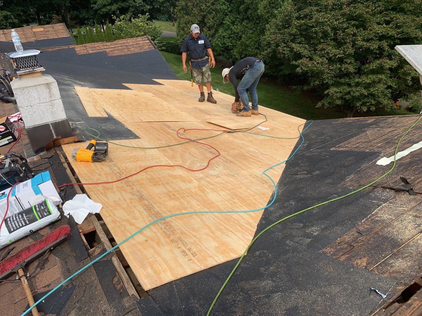Residential Roofing Installation using Owens Corning Duration Brownwood by A Plus Exterior