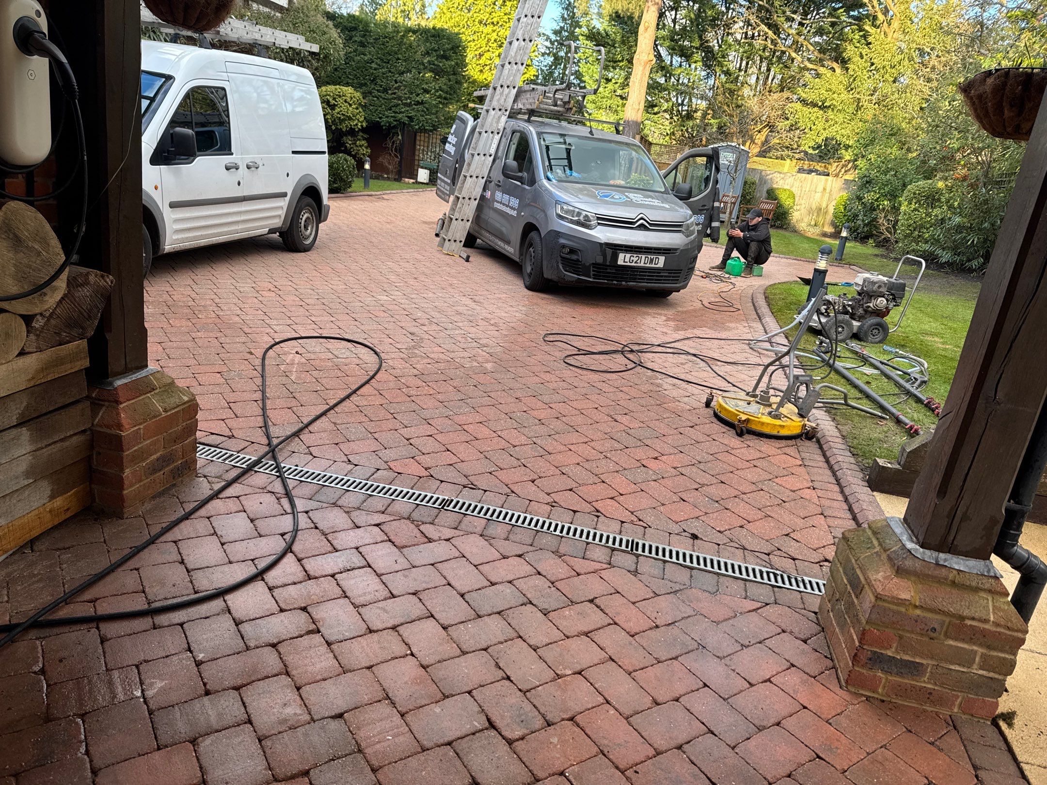 Roof - Driveway - Patio Clean using 18inch Whirlaway FSC by Ges Exterior Cleaning ltd