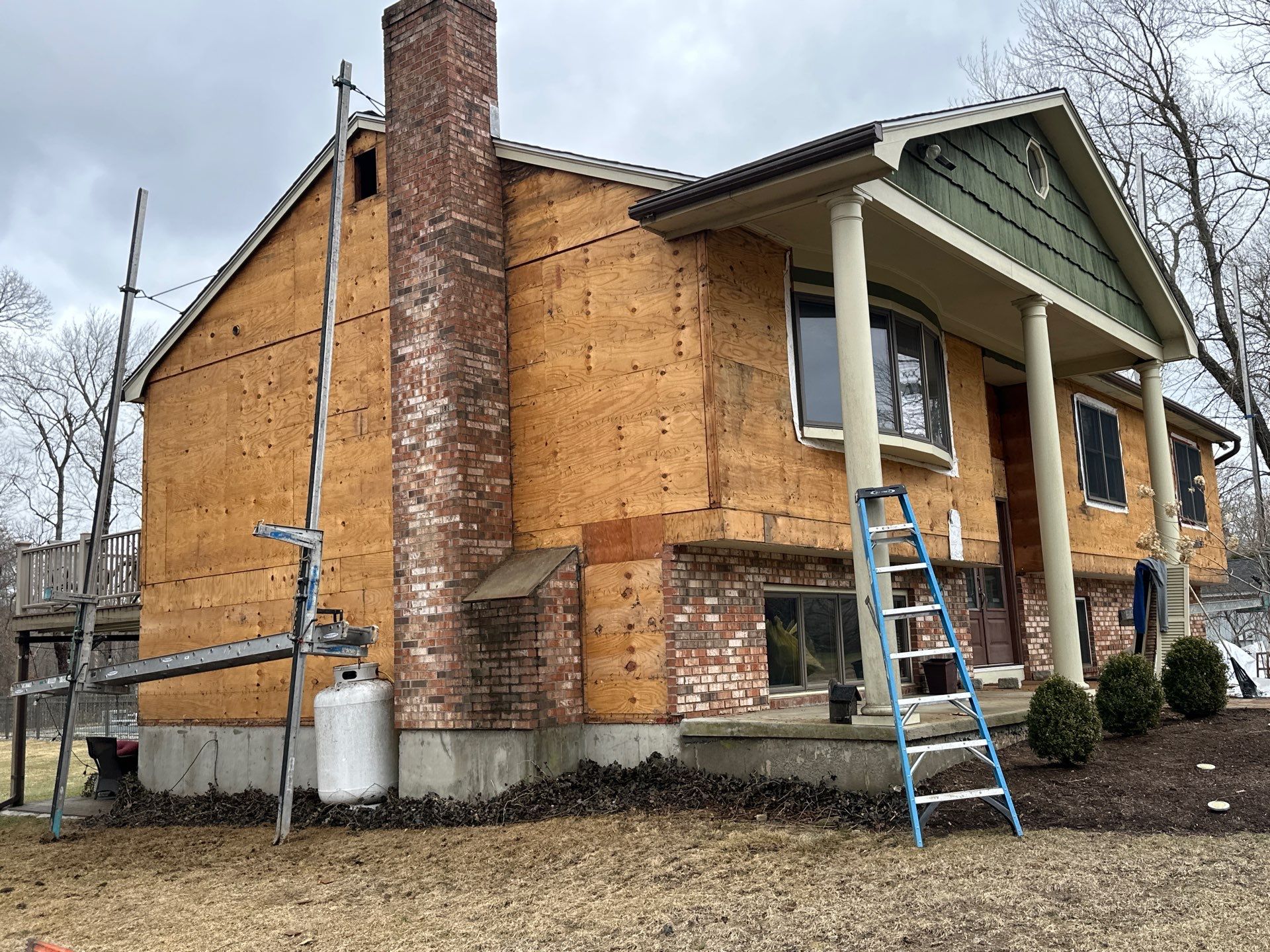 Residential Roofing Installation using Owens Corning Duration Driftwood Siding Installation Using Cedar Impressions Pacific Blue by A Plus Exterior