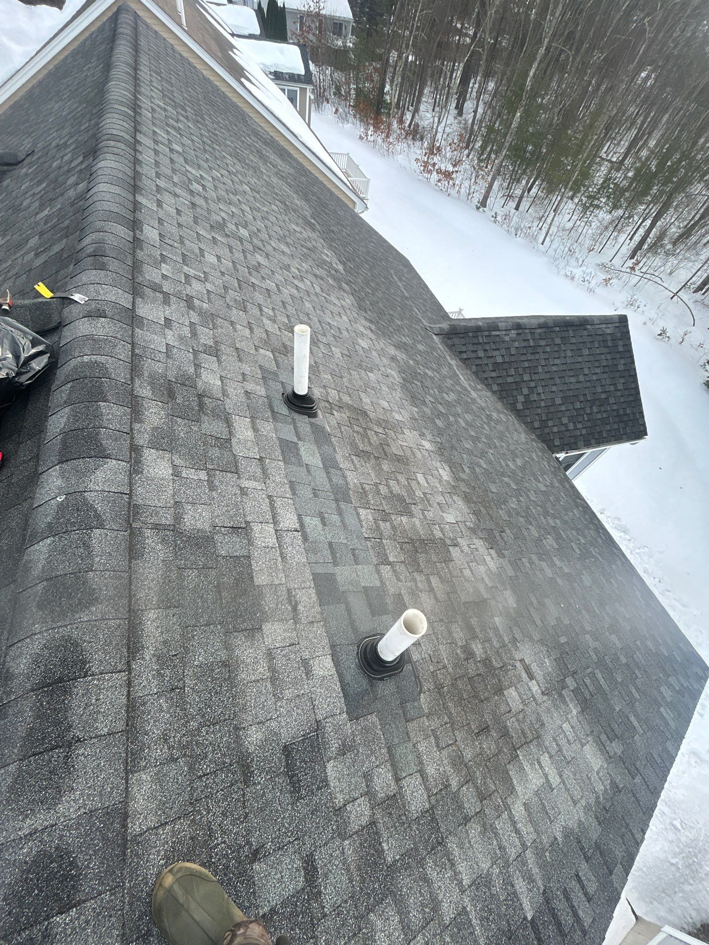 Ice Dam Removal, Snow Removal & Pipe Boot Replacement in Tyngsborough, MA by Mighty Dog Roofing of Greater Middlesex County
