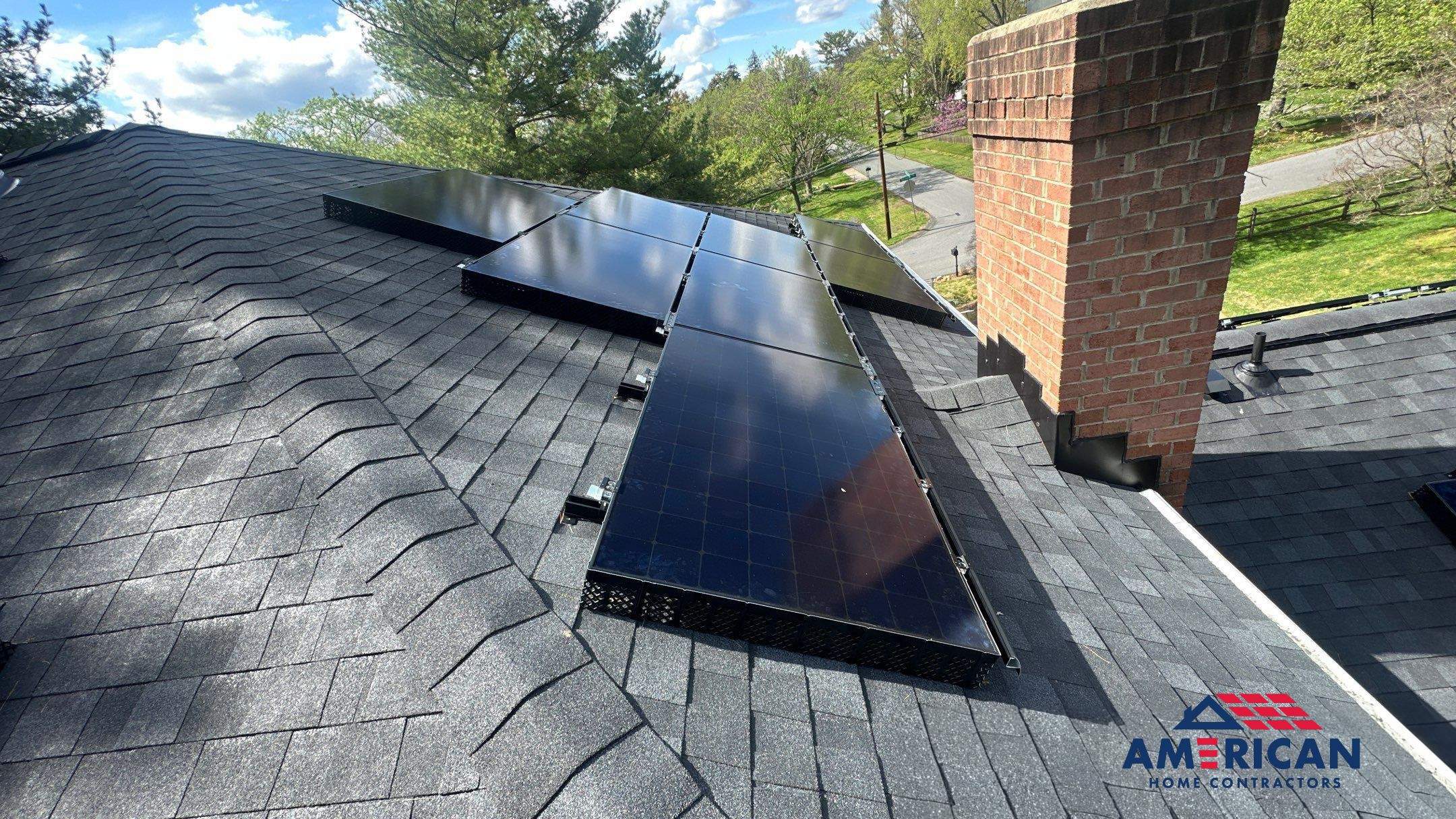 Maxeon Solar Panel / Owens Corning Shingle Installation by American Home Contractors