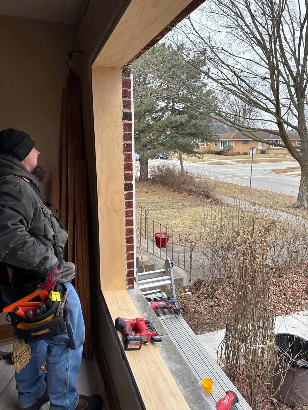 Picture window replacement using Lang Exterior Windows by Shingle Company Construction, Inc