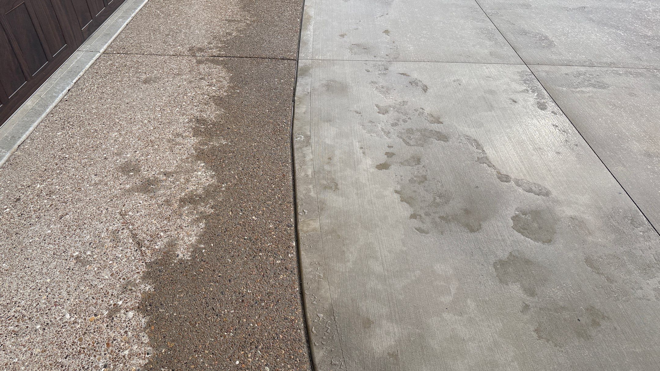 Two-Tone Driveway Resurface - Olathe, KS by Big Red Decorative Concrete, LLC