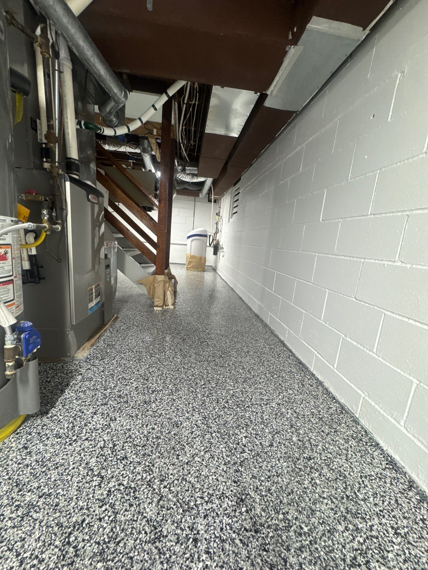 Repaint Walls and Apply Epoxy Flooring by Midwest Paint LLC