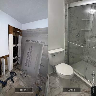 Dual Bathroom Makeover