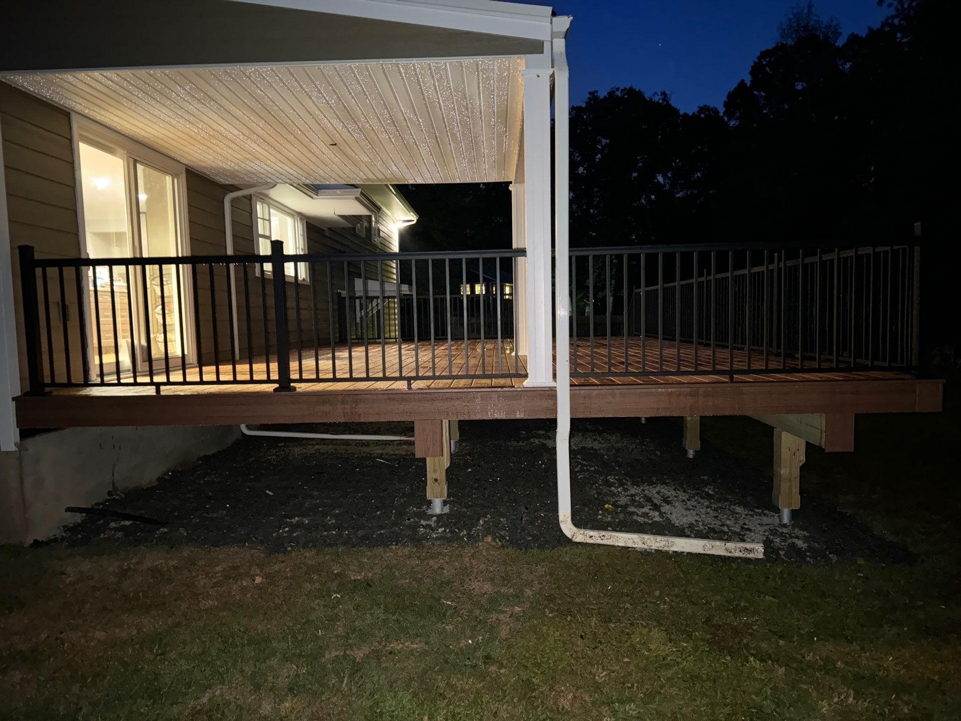 New Deck using Trex Tiki Torch  by deck guardian
