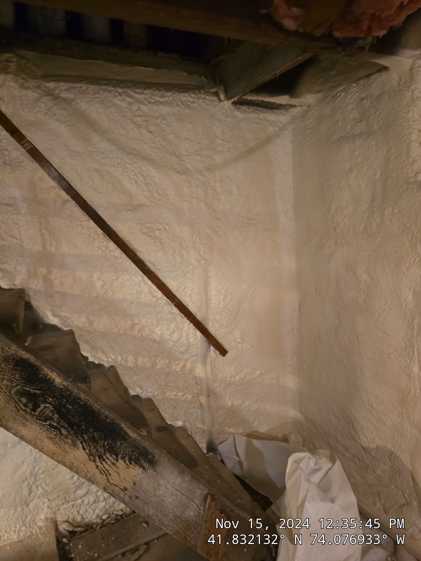 Basement Exterior Walls using Closed Cell Spray Foam by NYS Foam & Energy