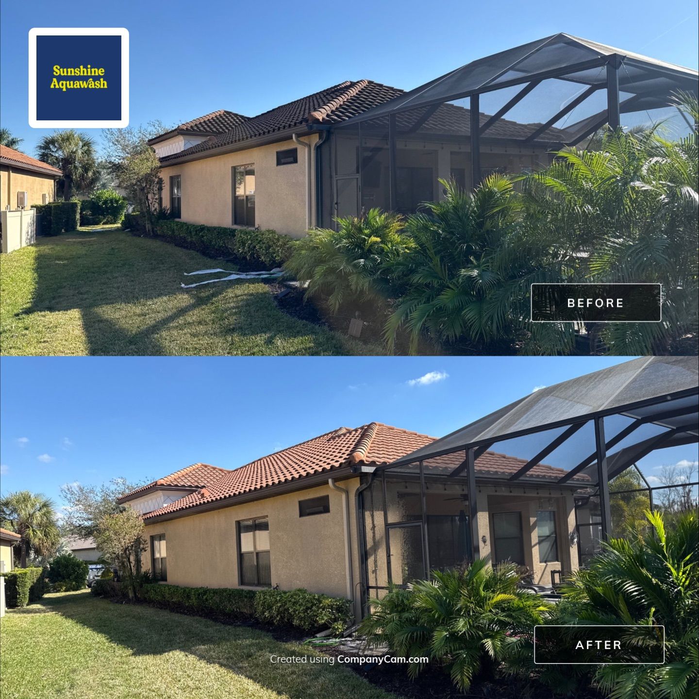 Barrel Tile Roof Cleaning – Artisan Lakes, Palmetto, FL by Sunshine AquaWash