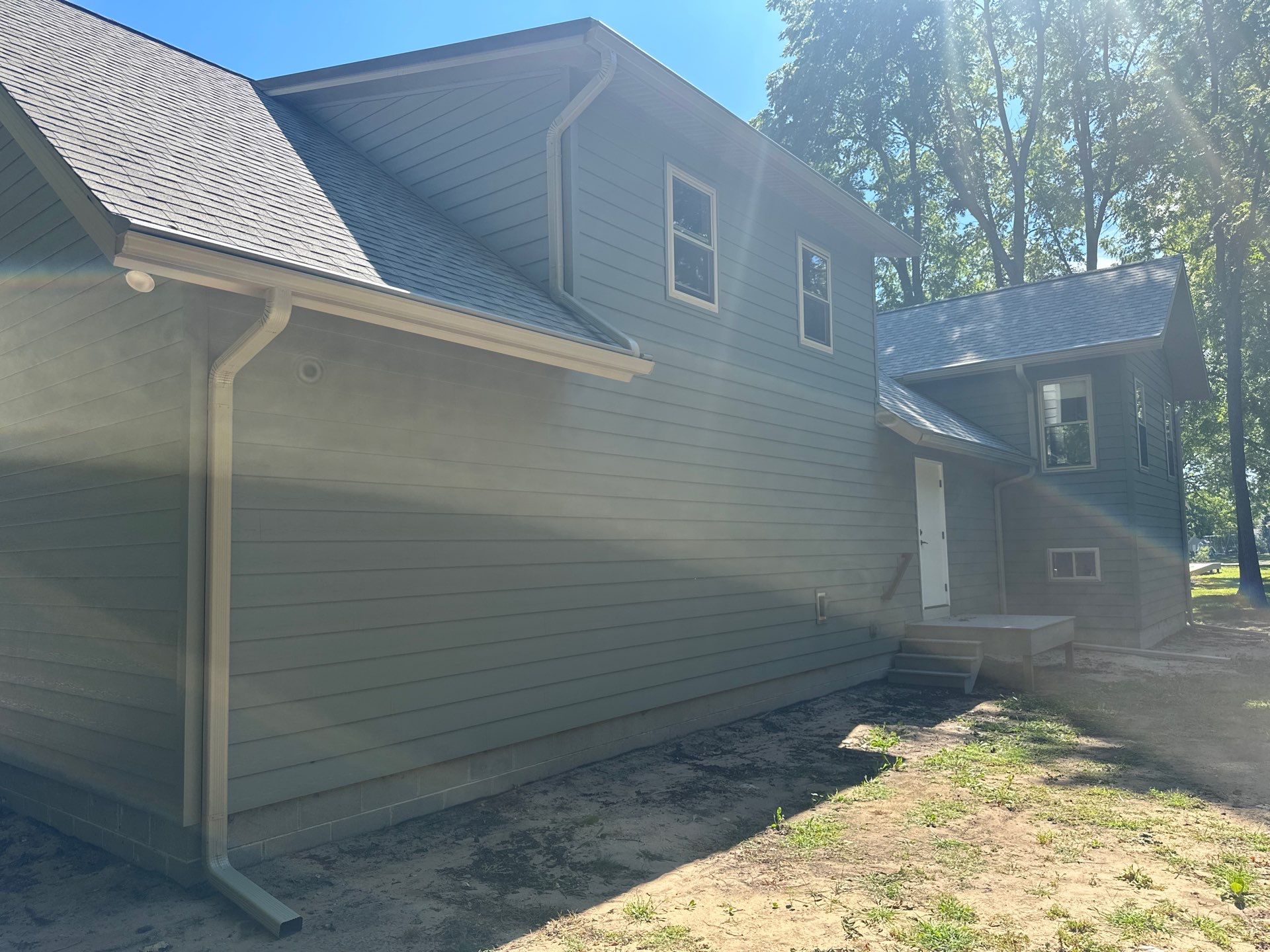 Custom Gutter System and Gutter Helmet Installation in Frankfort by Rainbow Seamless Systems