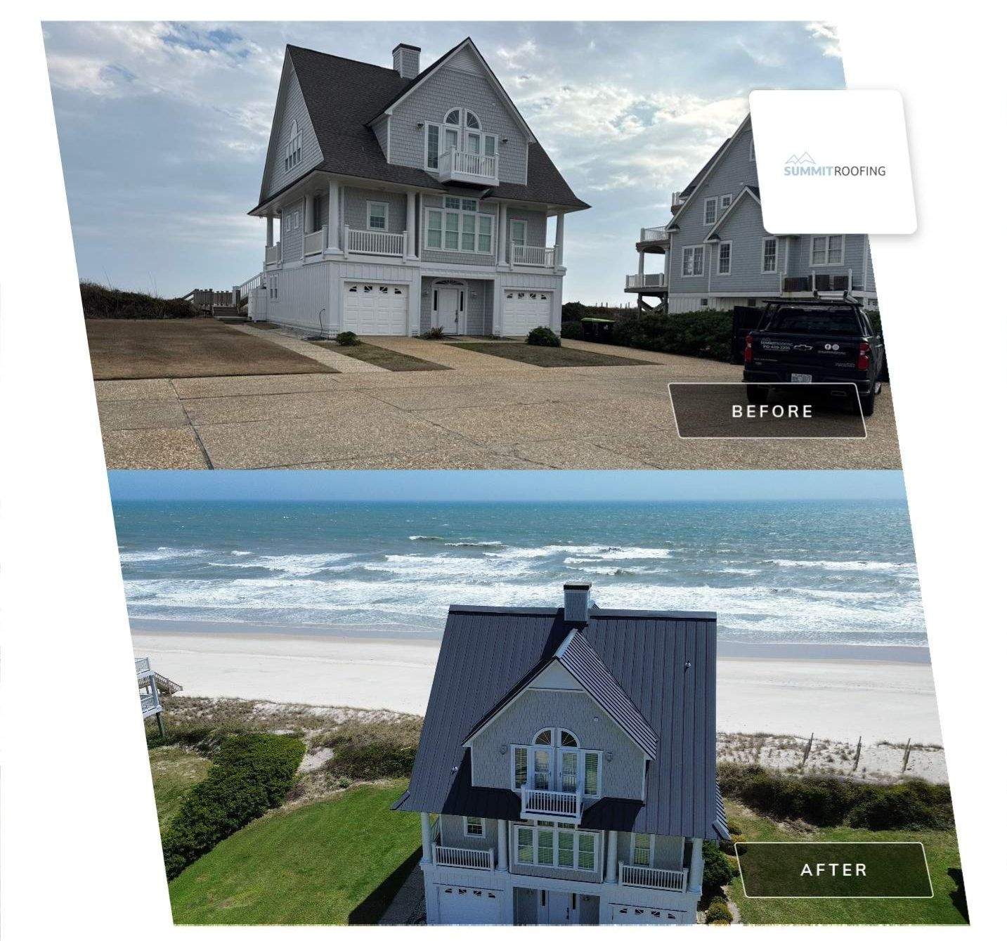 Standing Seam Metal Roof Replacement- North Topsail Beach, NC by Summit Roofing 
