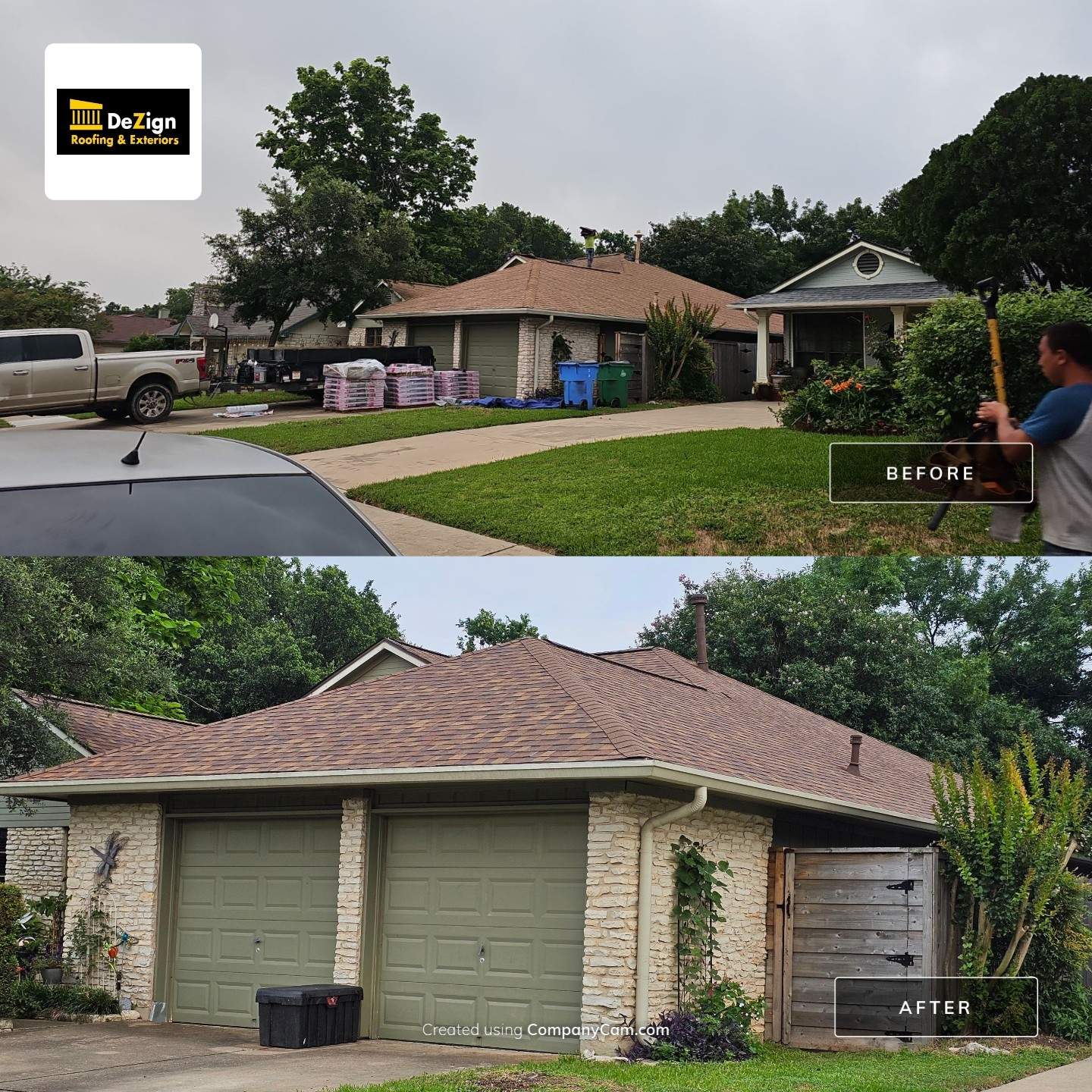 Residential Roofing Installation using Owens Corning TruDef Desert Rose by DeZign Roofing & Exteriors