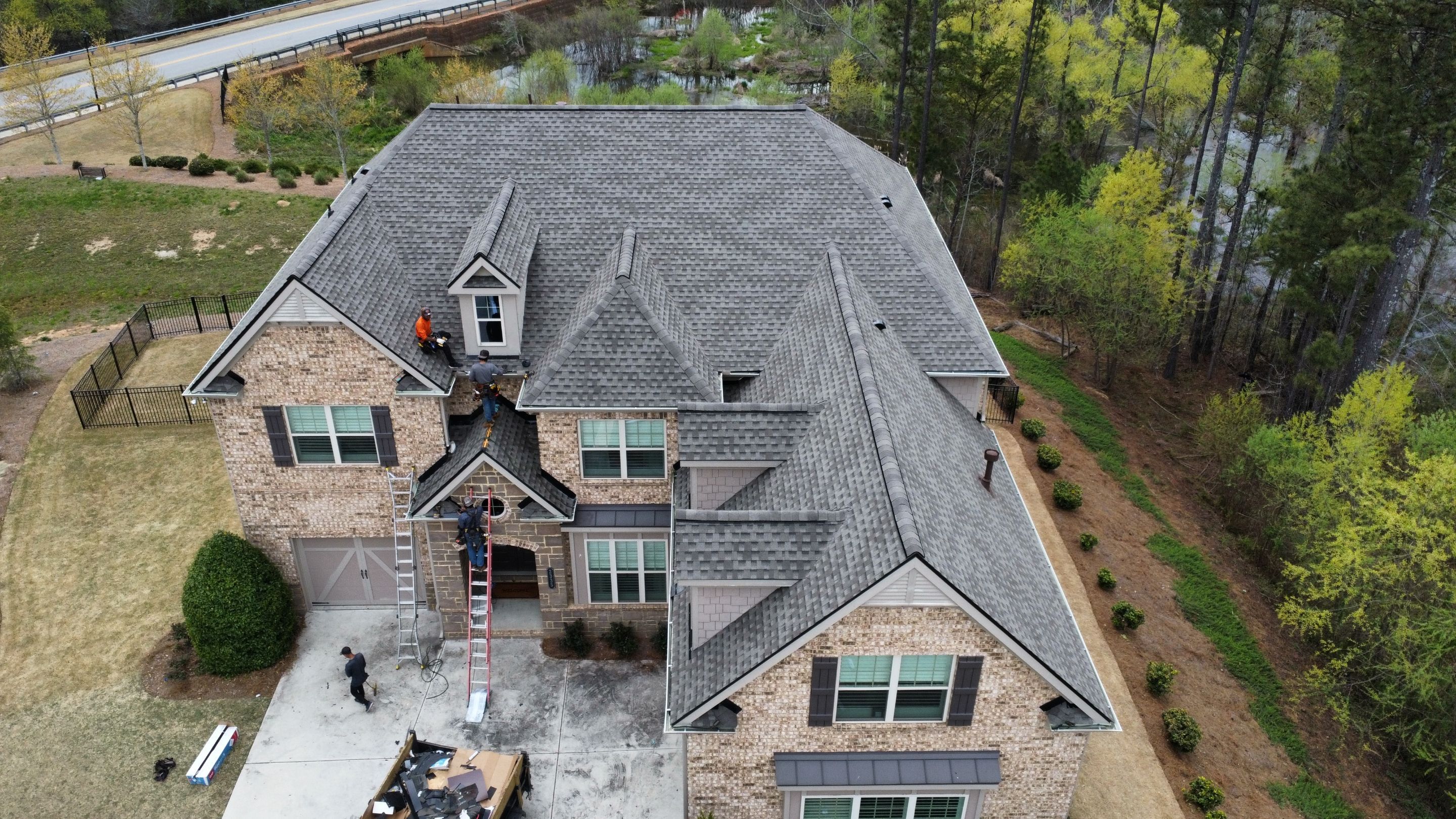 Cumming, GA Roof Replacement GAF Timberline HDZ Weathered Wood by Reset Roofing