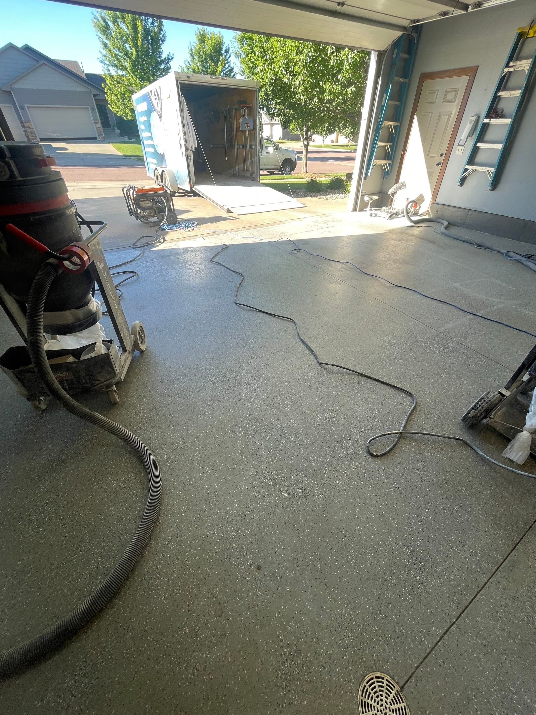 Residential Garage Floor Coating in Sioux Falls by Select Painting, Coatings & Garage Cabinets
