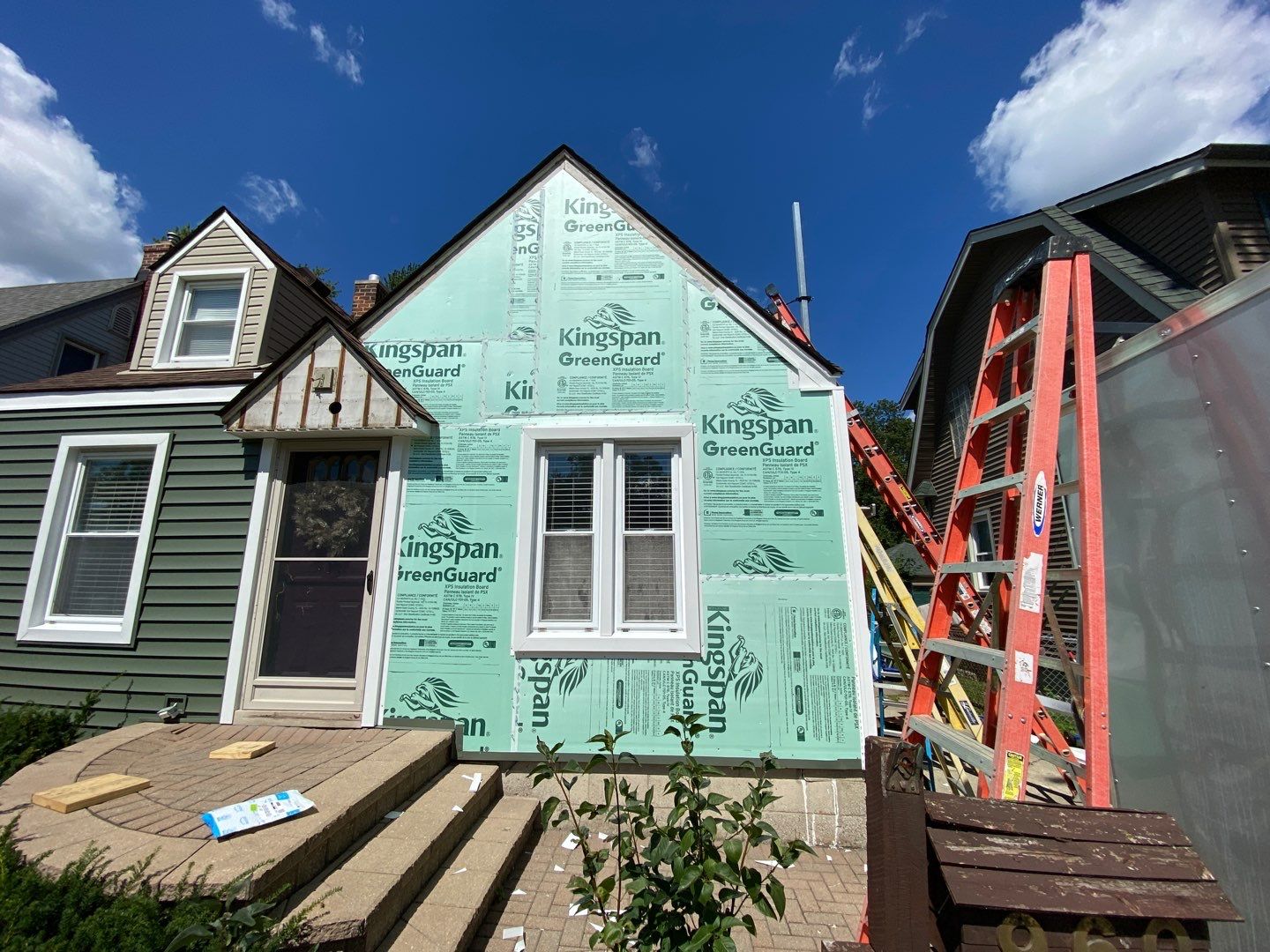 Siding Replacement using CertainTeed Restoration Classic D5 Forest Green by 180 Contractors