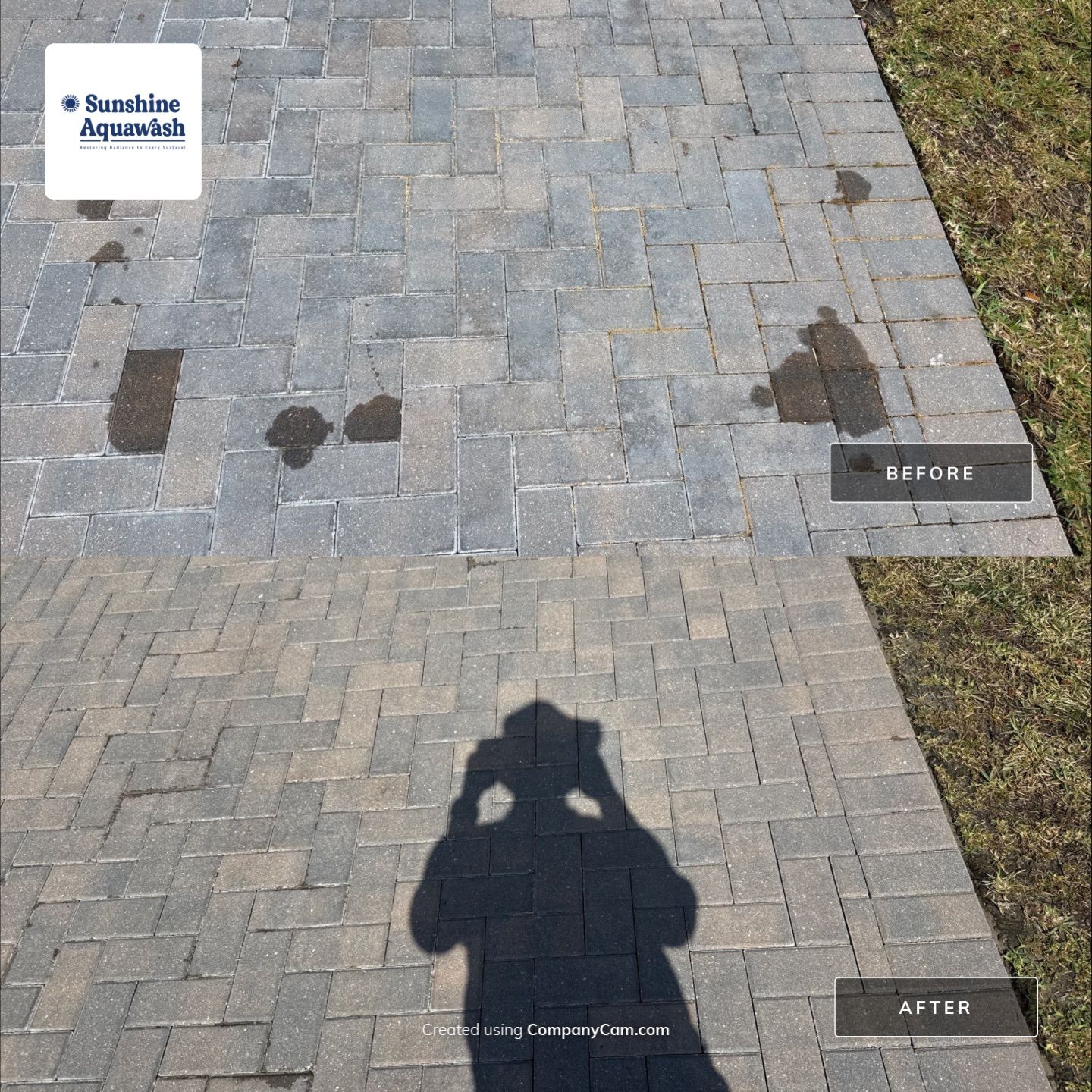 Oil Stain Removal on Pavers β Trevesta Community, Palmetto, FL π‘β¨ by Sunshine AquaWash