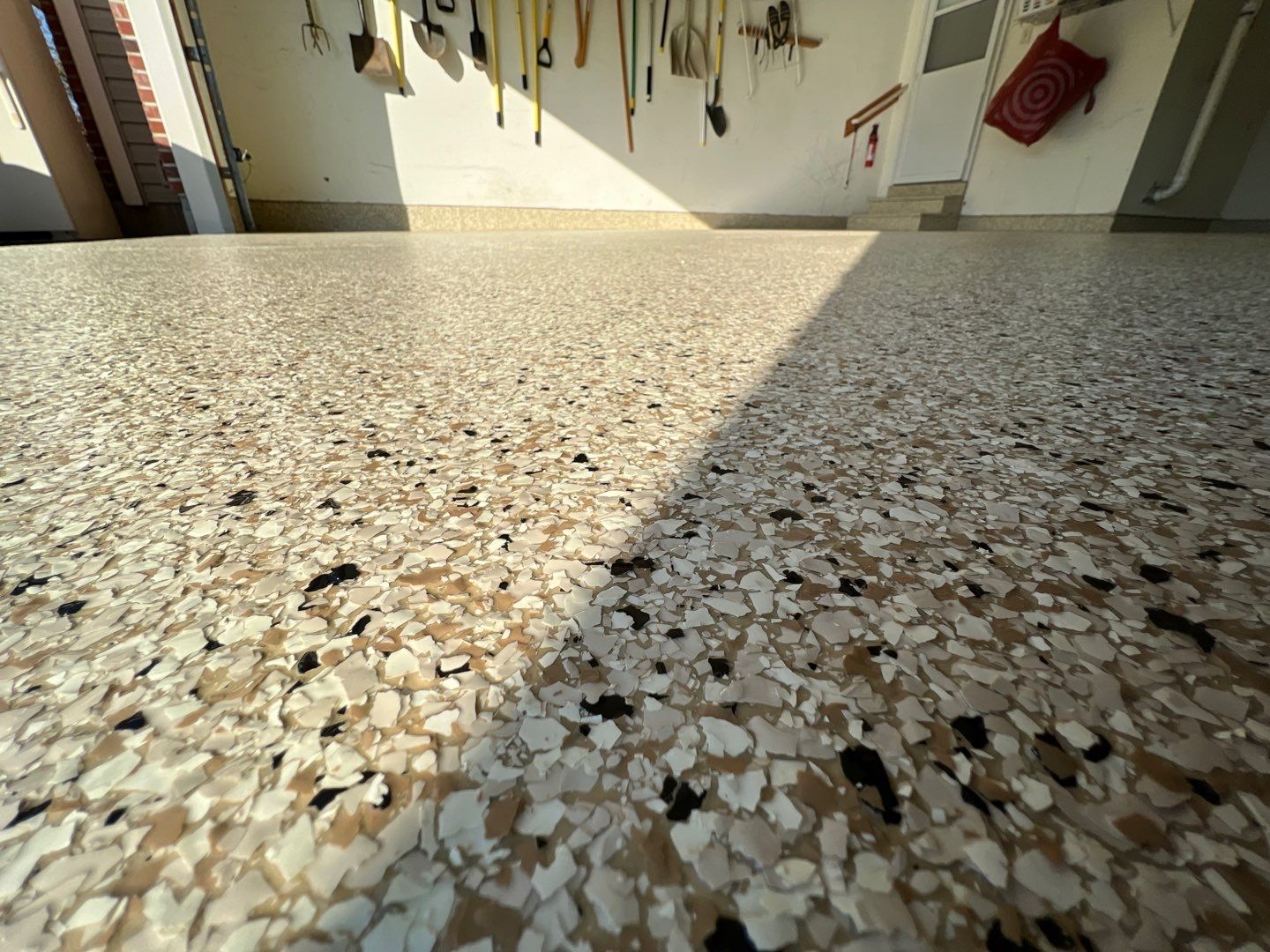 Garage Floor using Driftwood by Your1DayFloor.com