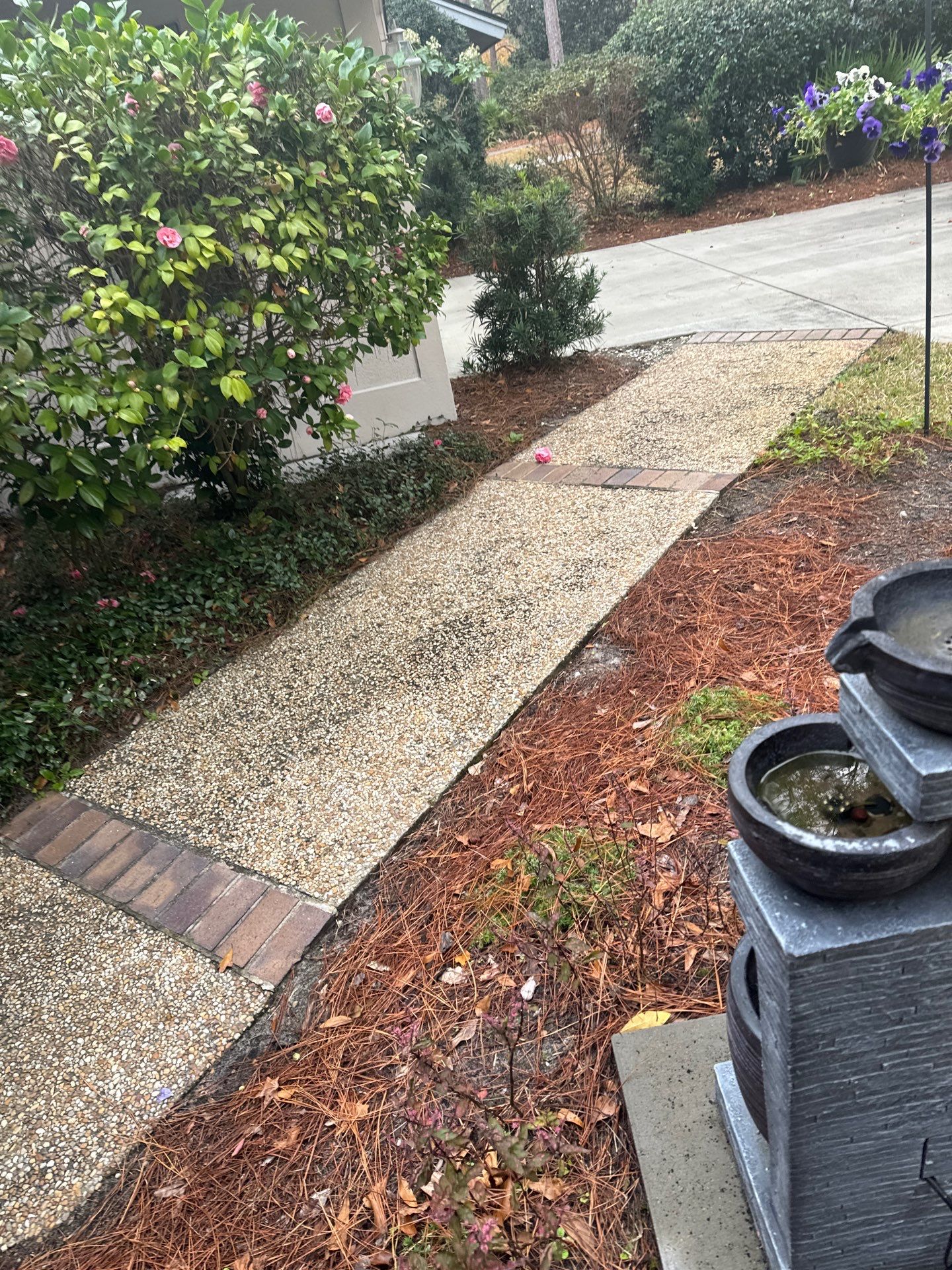 Custom Herringbone Paver Walkway Replacement in Hilton Head Island by Lowcountry Scapes, LLC