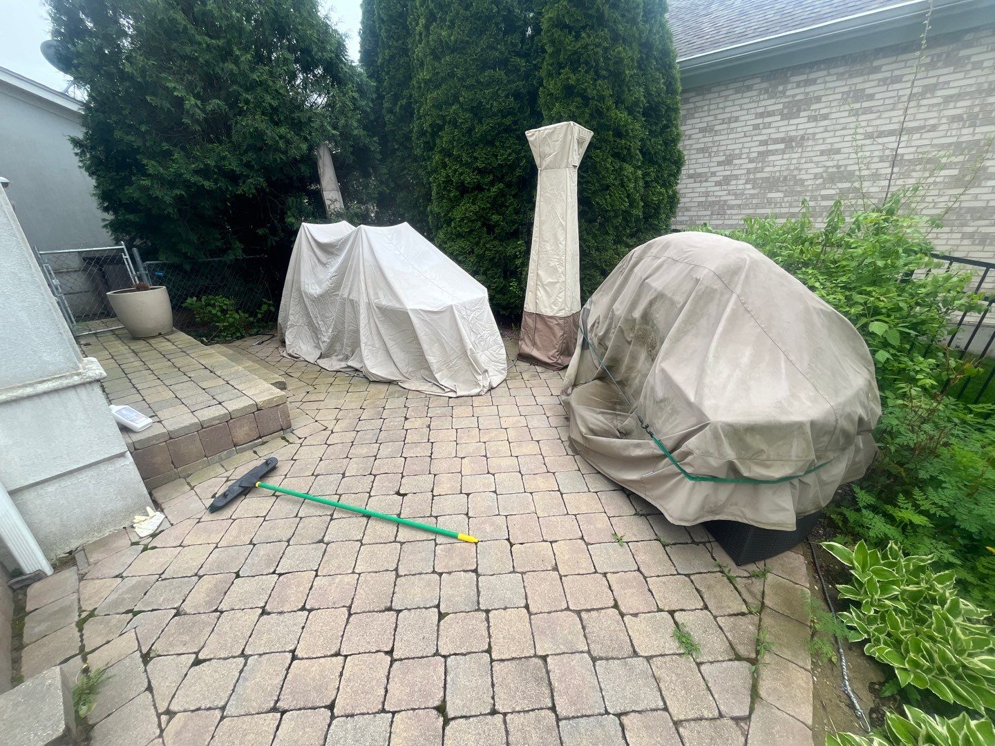 dryvit using Algaecide, soft wash soap by Northern Power Washing LLC.