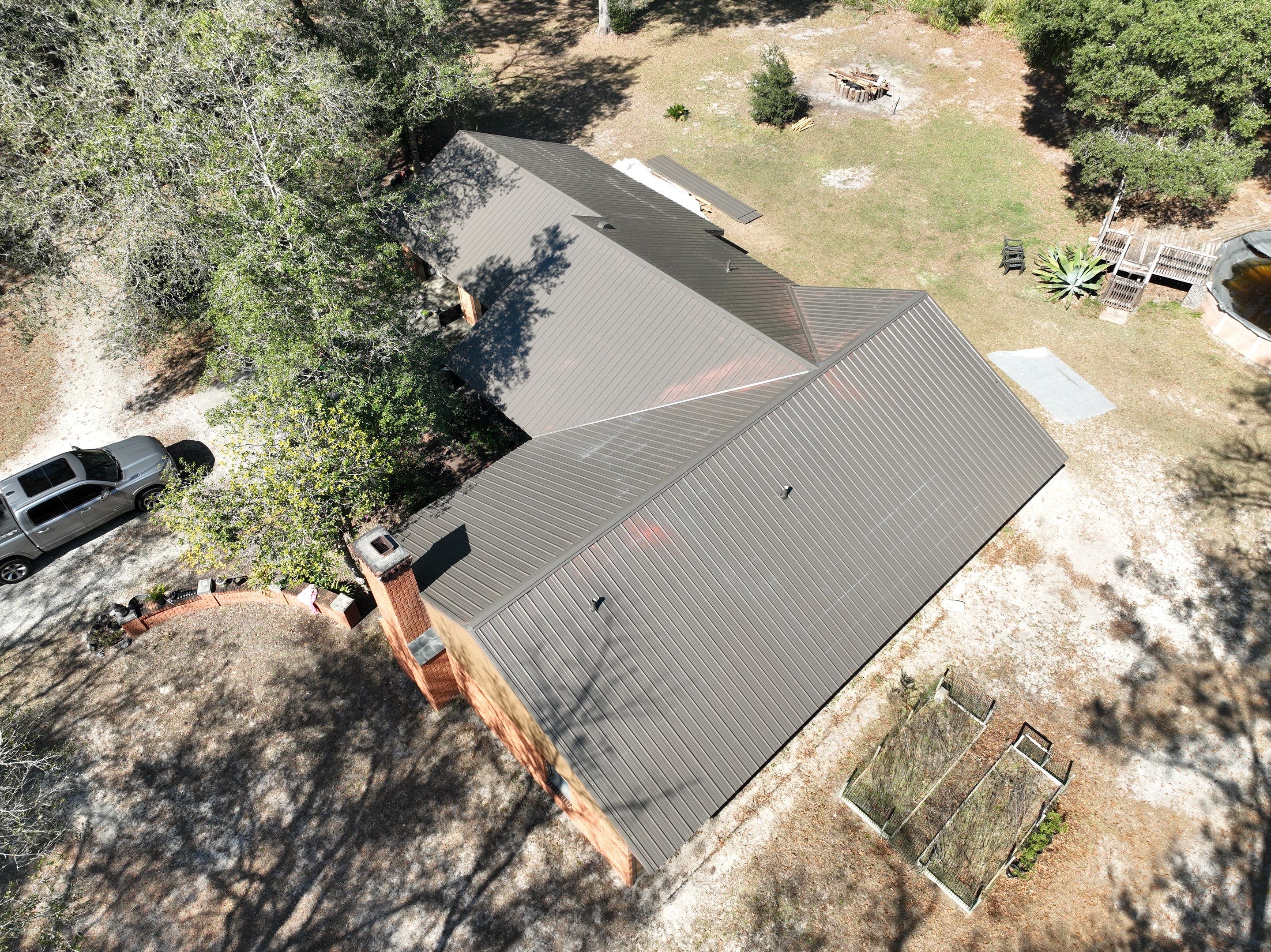 Taupe Exposed Fastener by Reimagine Roofing