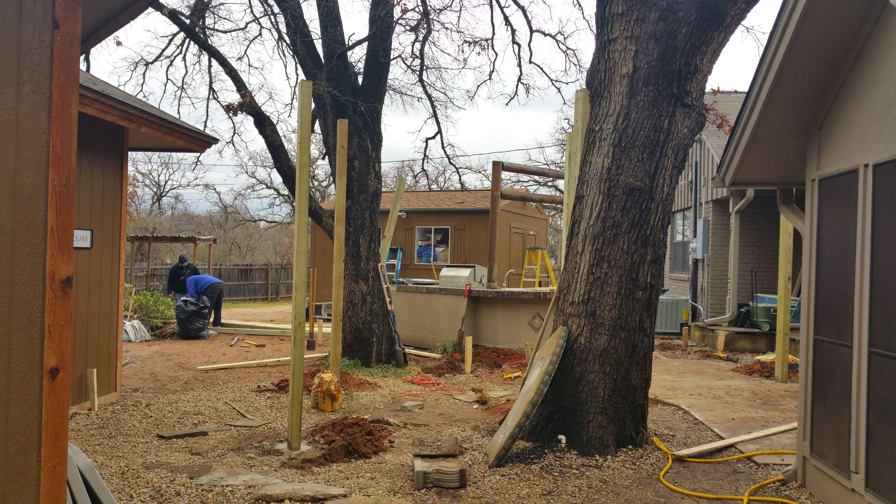 Covered Walkway Patio for a Private School by First United Roofing & Construction