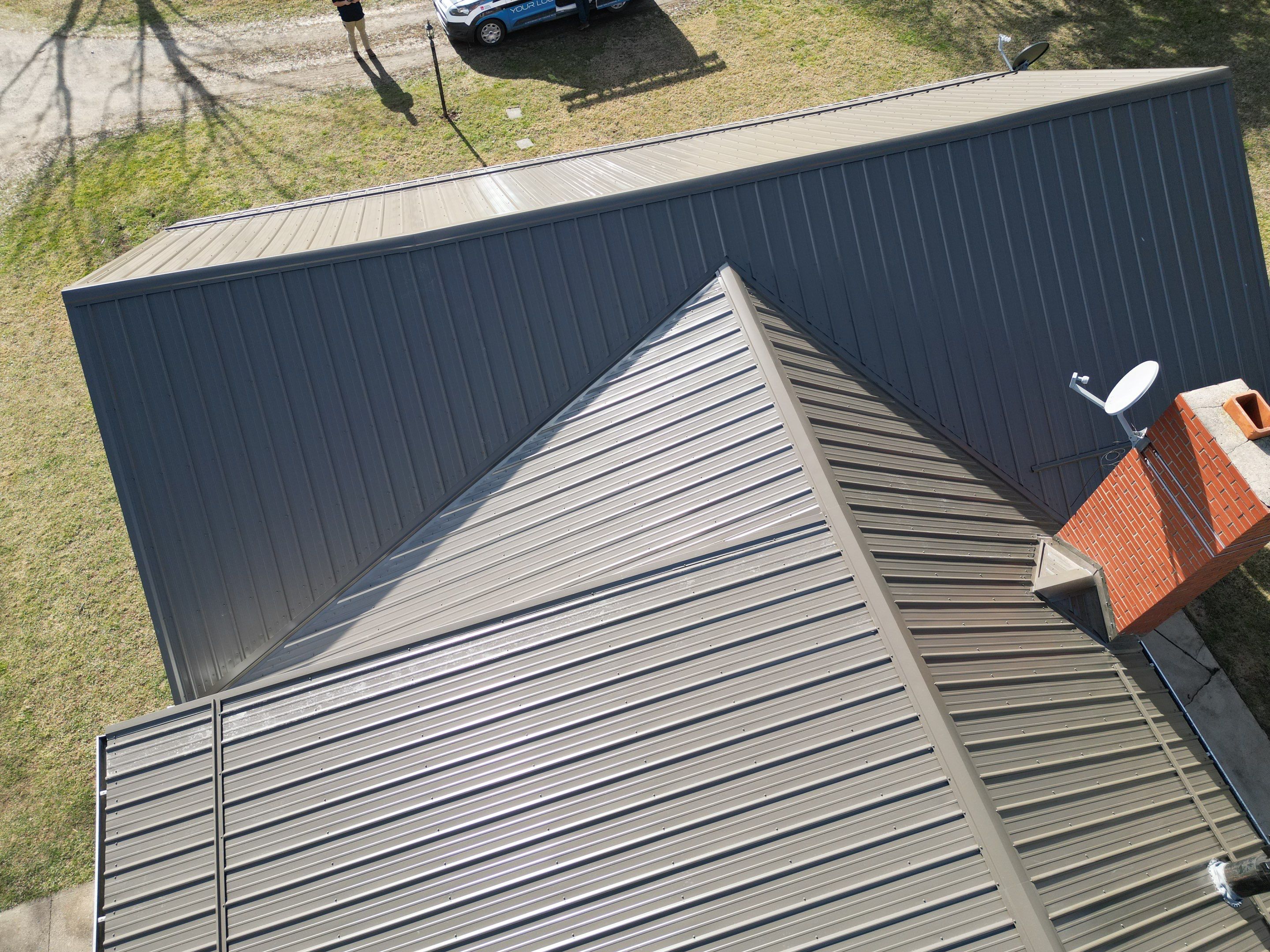 Residential Roofing Installation using Performance Panel Metal - Burnished Slate by RoofX 