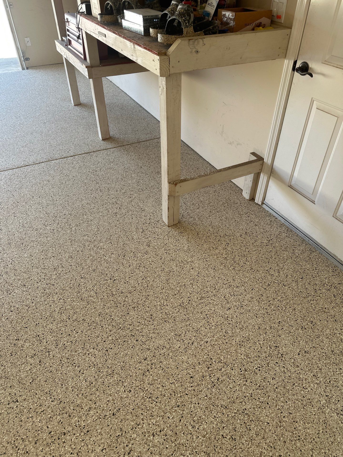 Garage Floor Concrete Coating with Simiron Flake in Nipomo by MGP Coatings